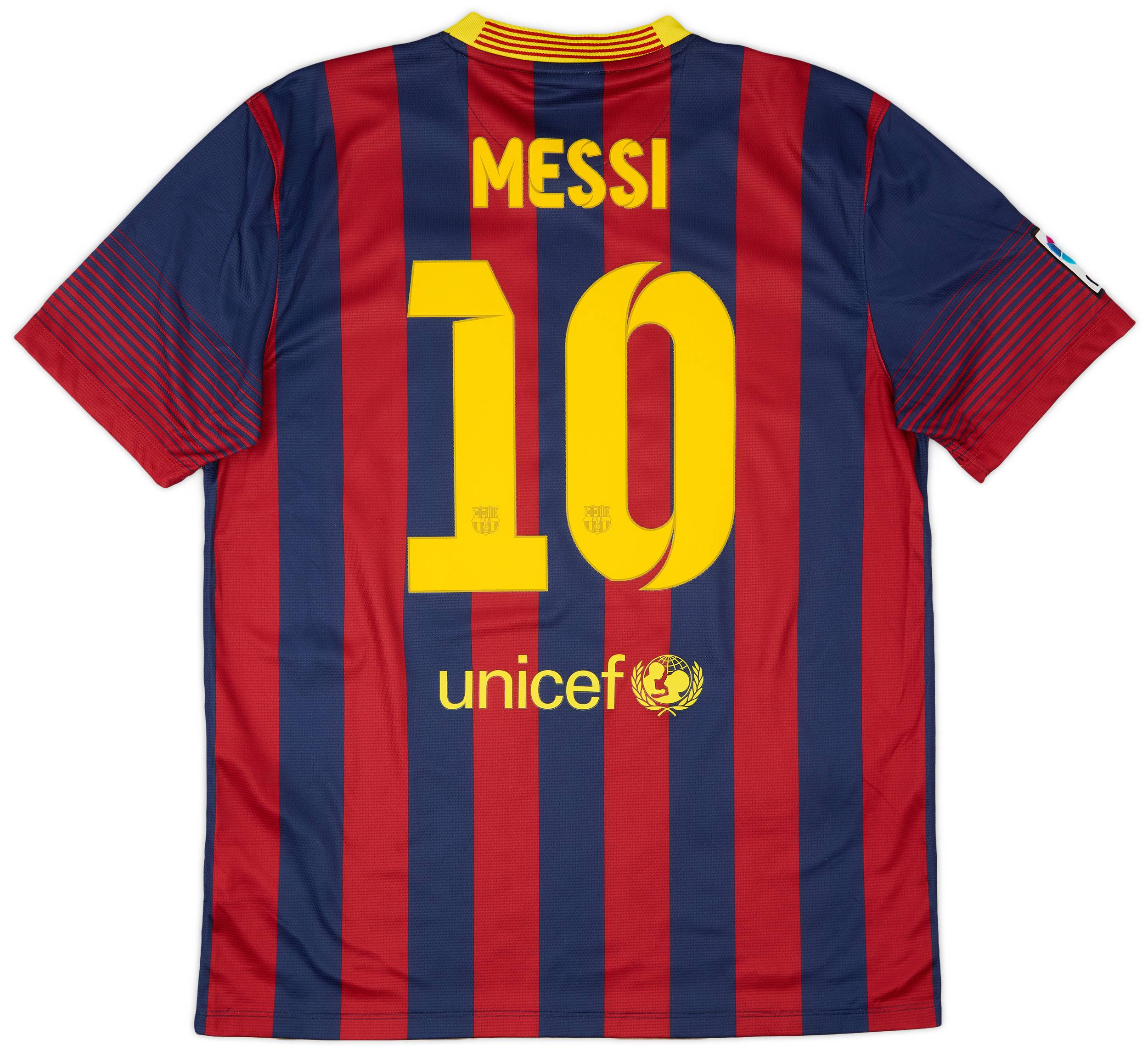 2013-14 Barcelona Home Shirt Messi #10 - 8/10 - (L)