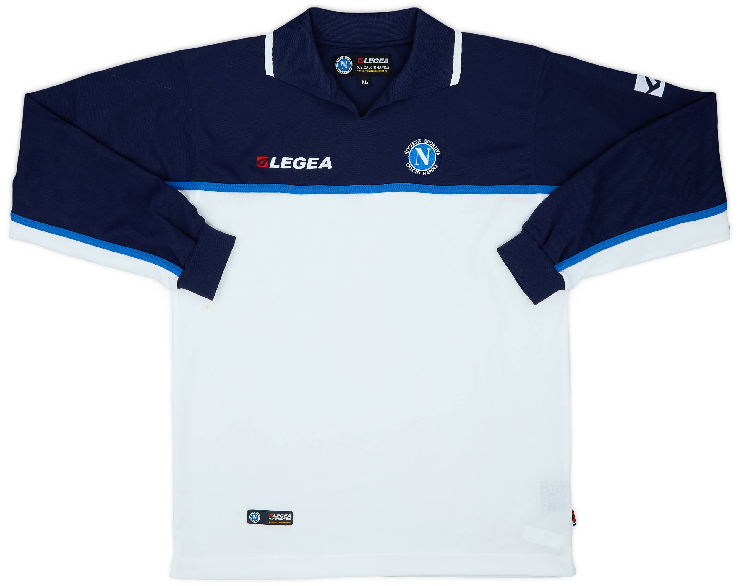 2003-04 Napoli Legea Polo L/S Shirt - 7/10 - (XL)