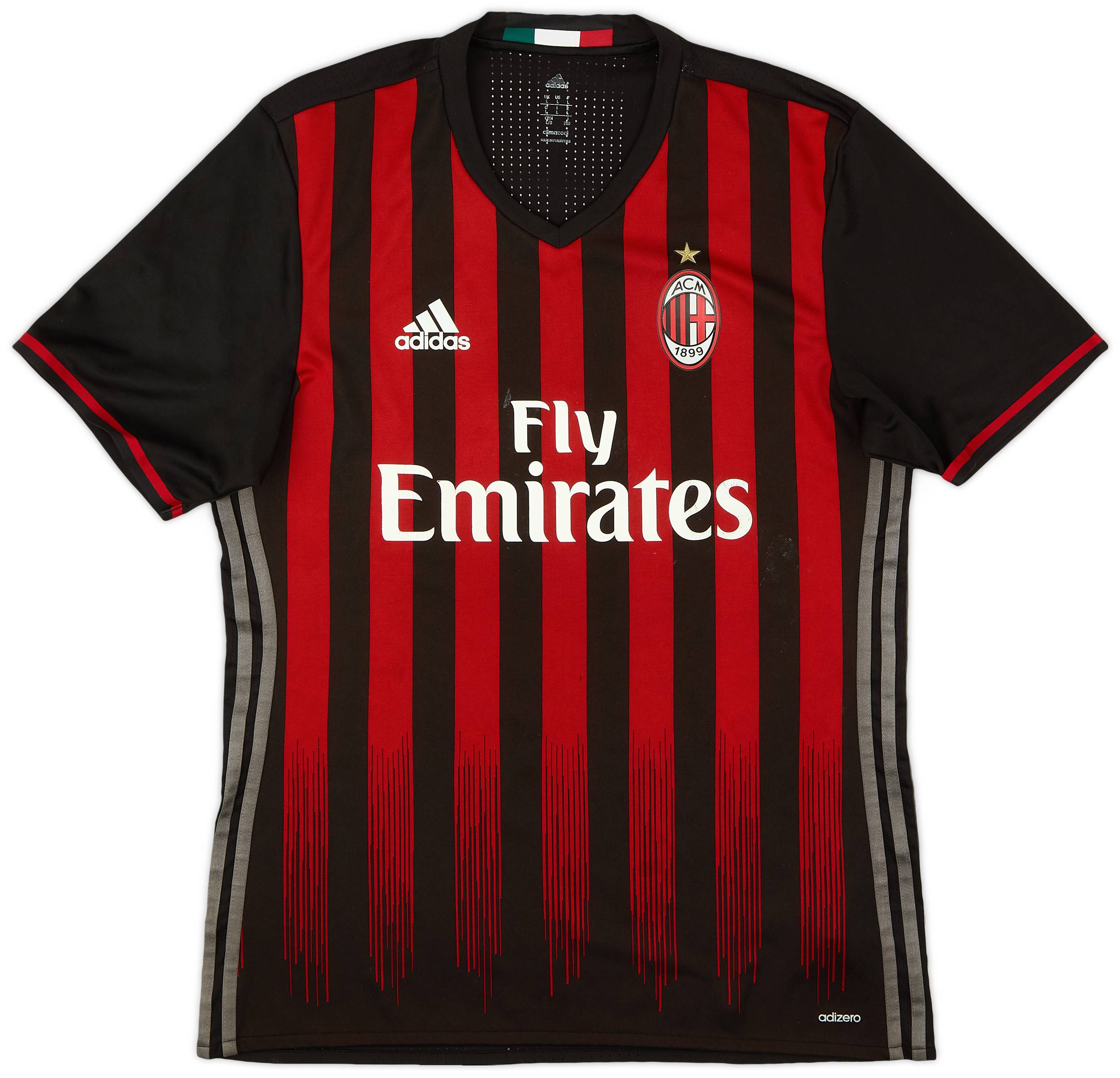 2016-17 AC Milan Home Shirt - 6/10 - (L)