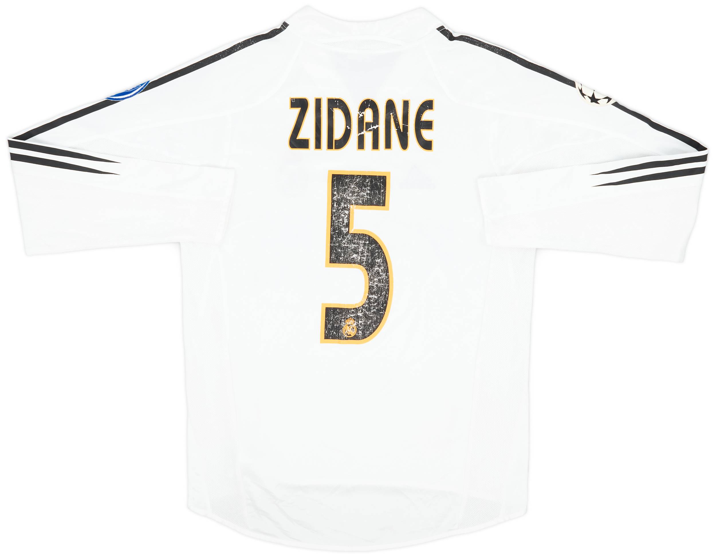 2004-05 Real Madrid Home L/S Shirt Zidane #5 - 5/10 - (S)
