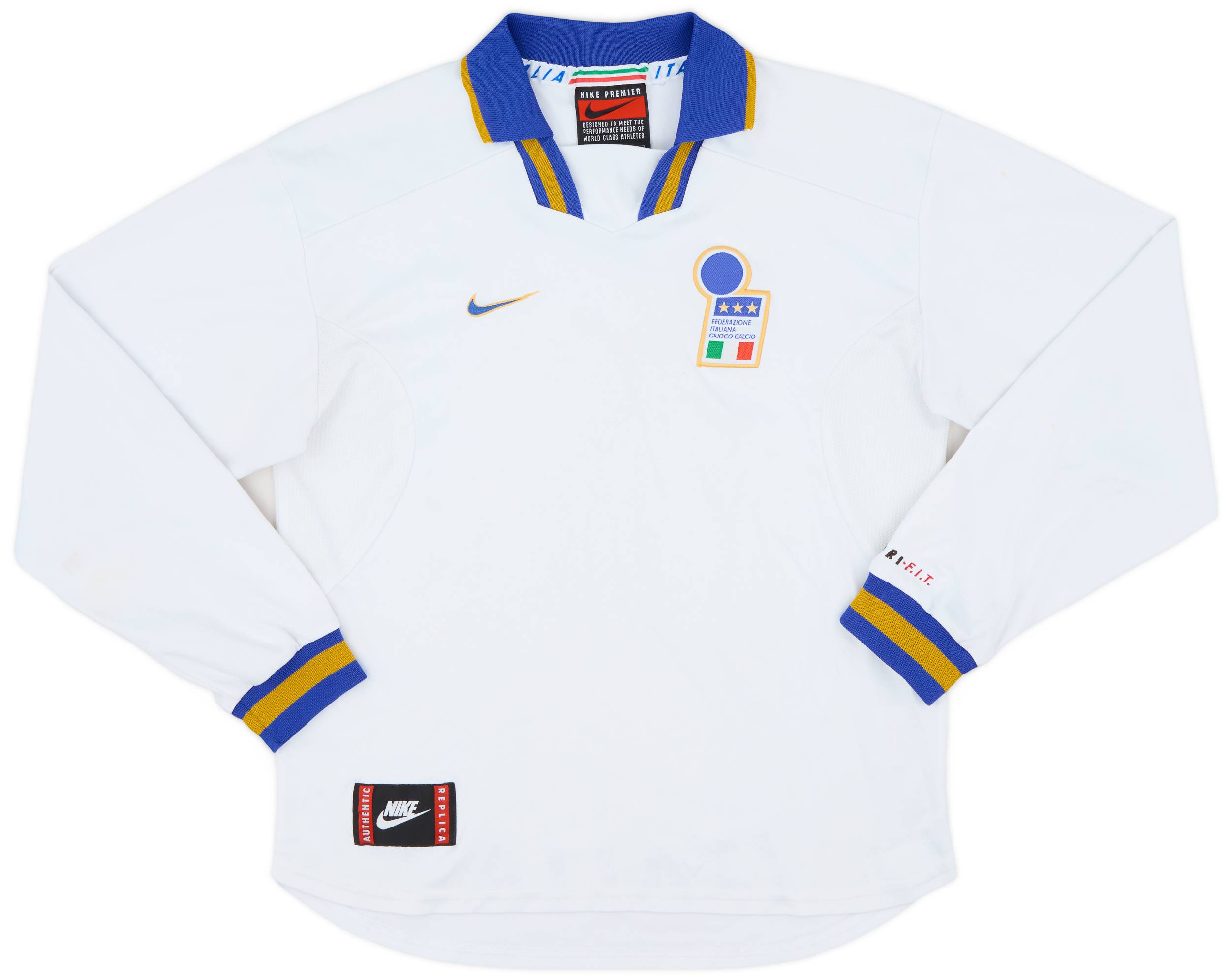 1996-97 Italy Away L/S Shirt - 6/10 - (XL.Boys)