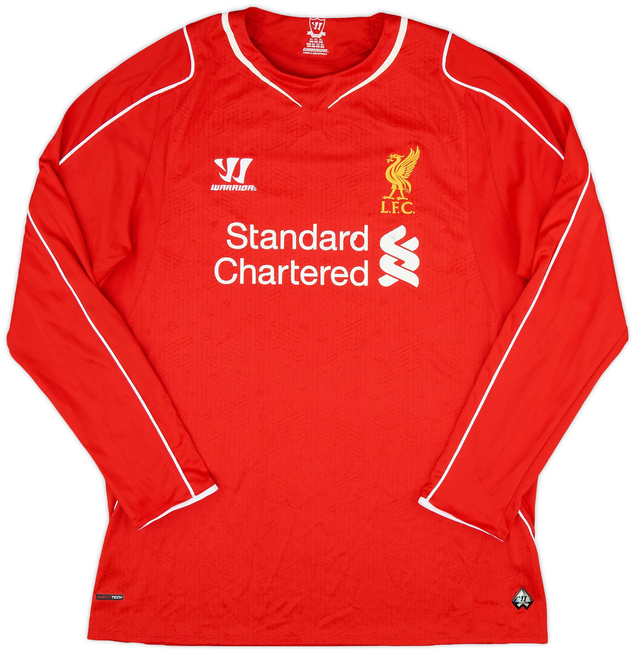 2014-15 Liverpool Home L/S Shirt - 6/10 - (XL)