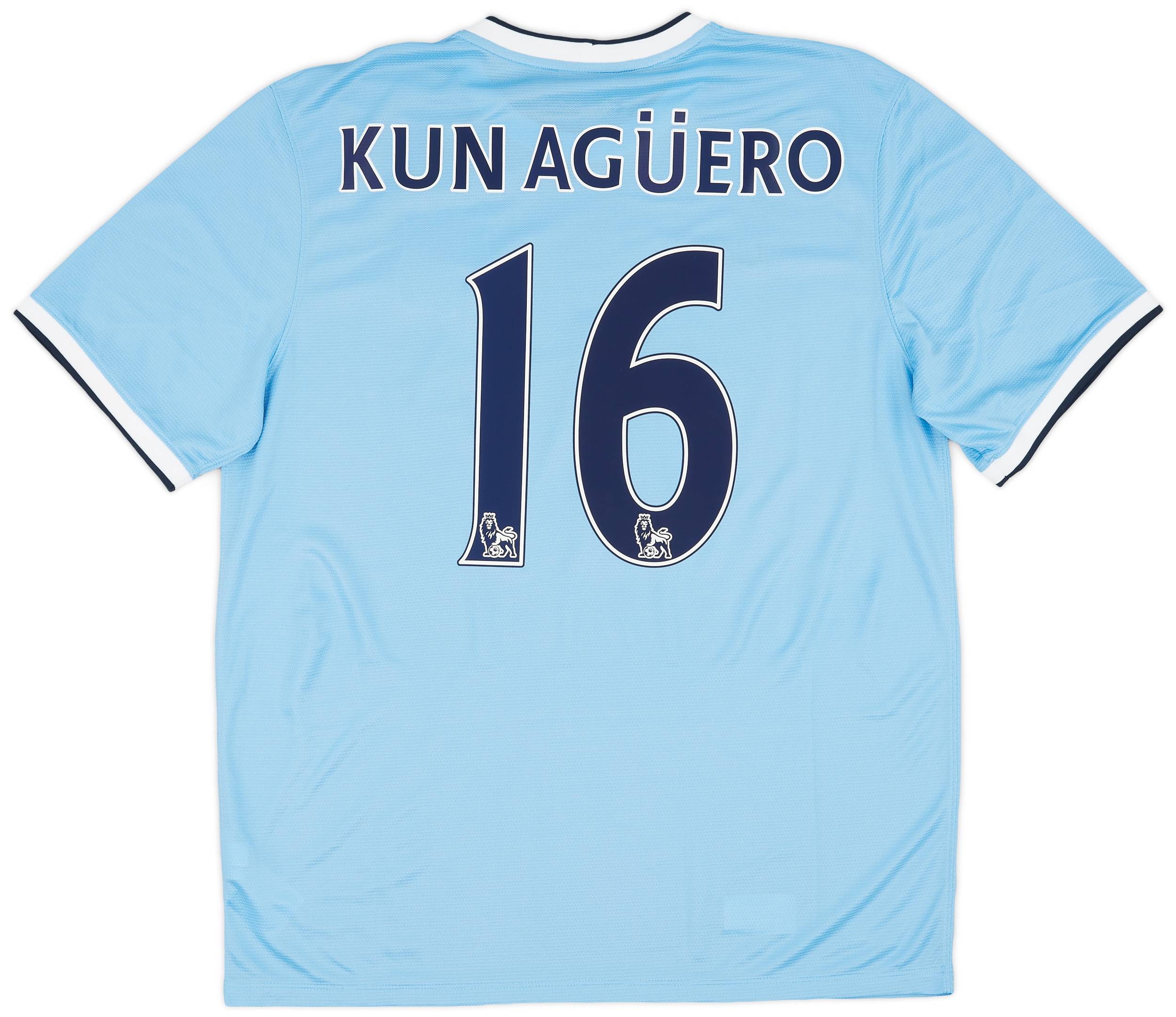 2013 14 Manchester City Home Shirt Kun Aguero 16 XL