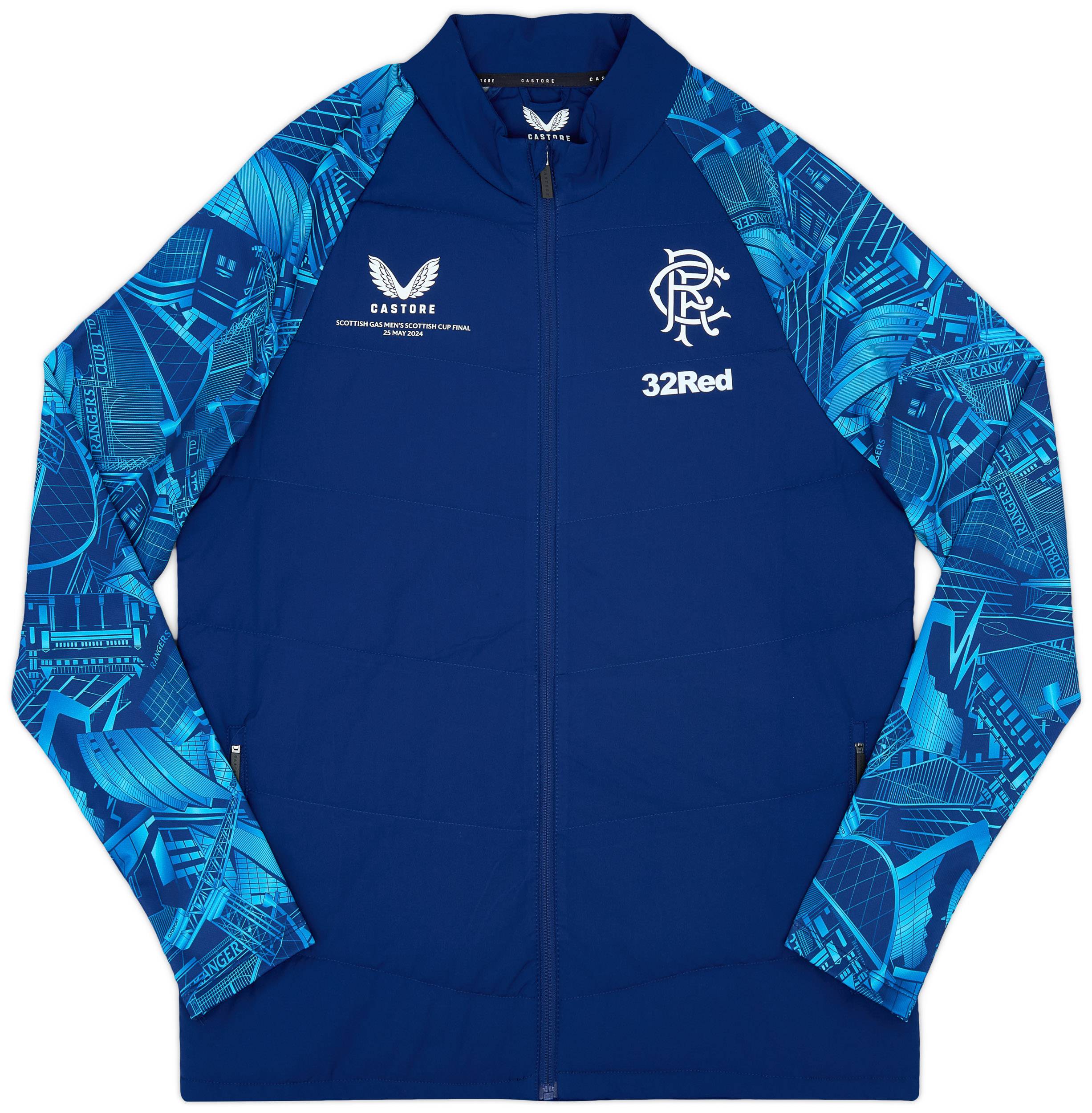 2023-24 Rangers Castore Pre-Match 'Cup Final' Hybrid Jacket - 9/10 - (M)