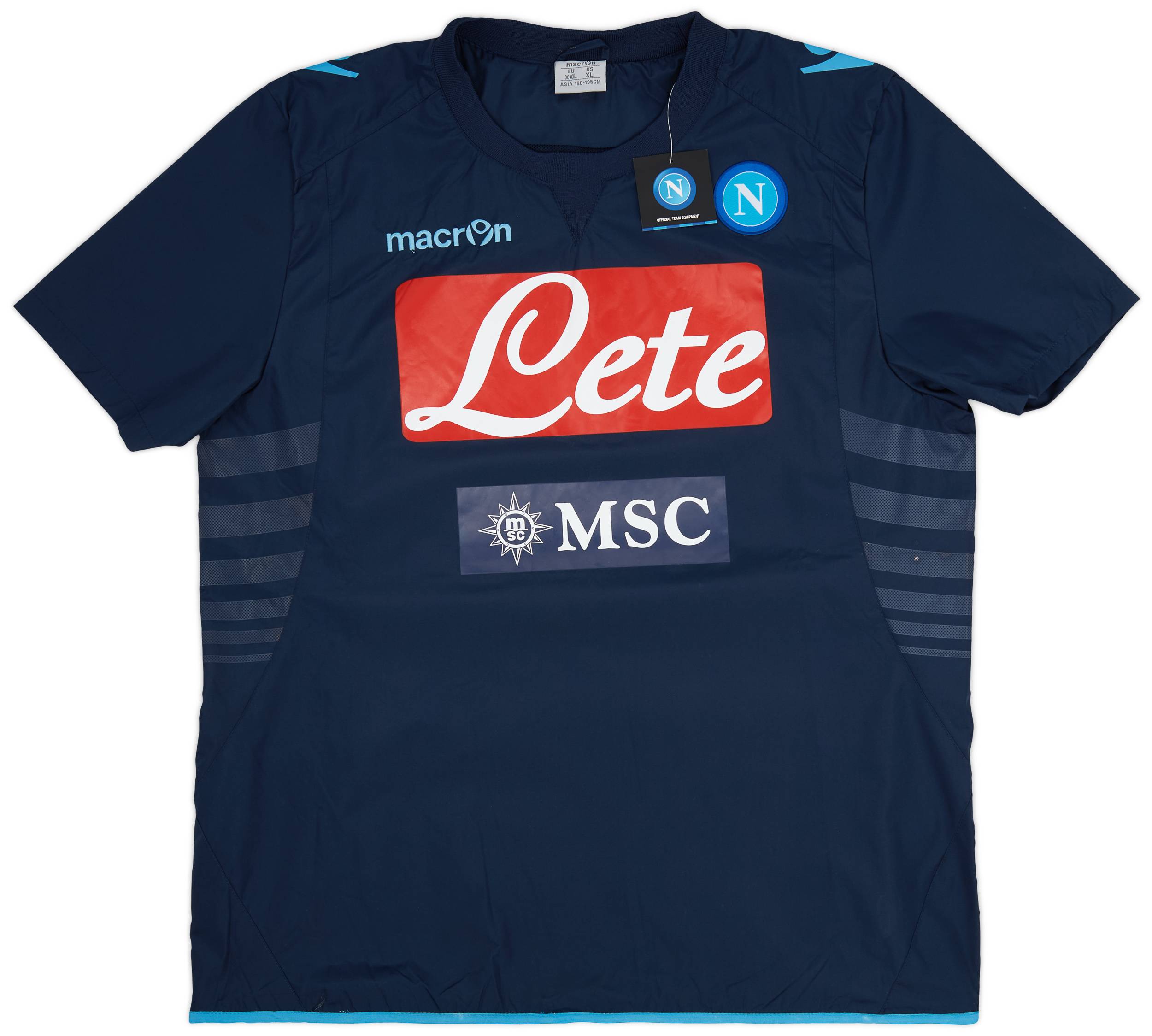 2013-14 Napoli Macron Waterproof Woven Training Shirt - 7/10 - (XXL)