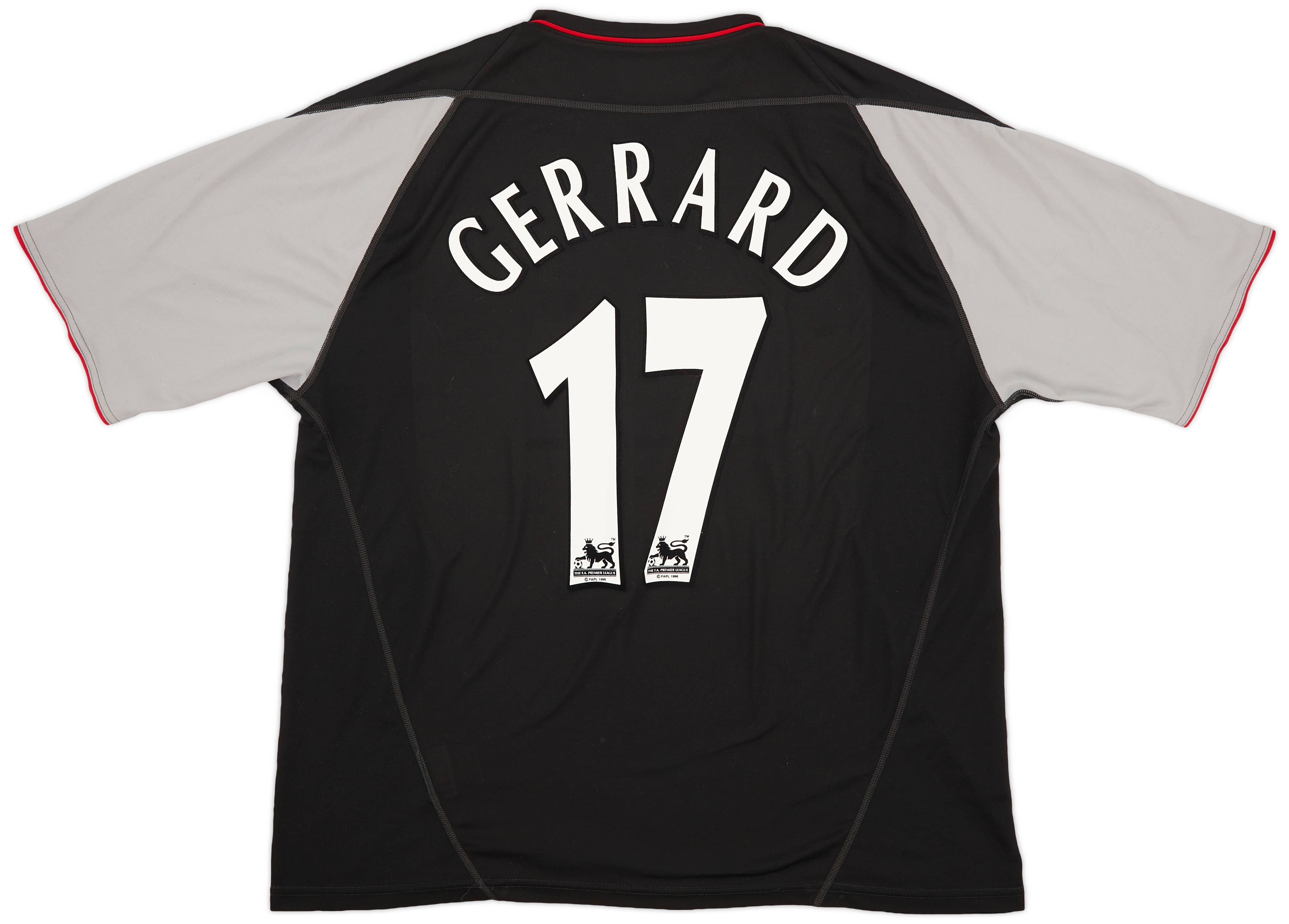 2002-04 Liverpool Away Shirt Gerrard #17 - 9/10 - (XL)
