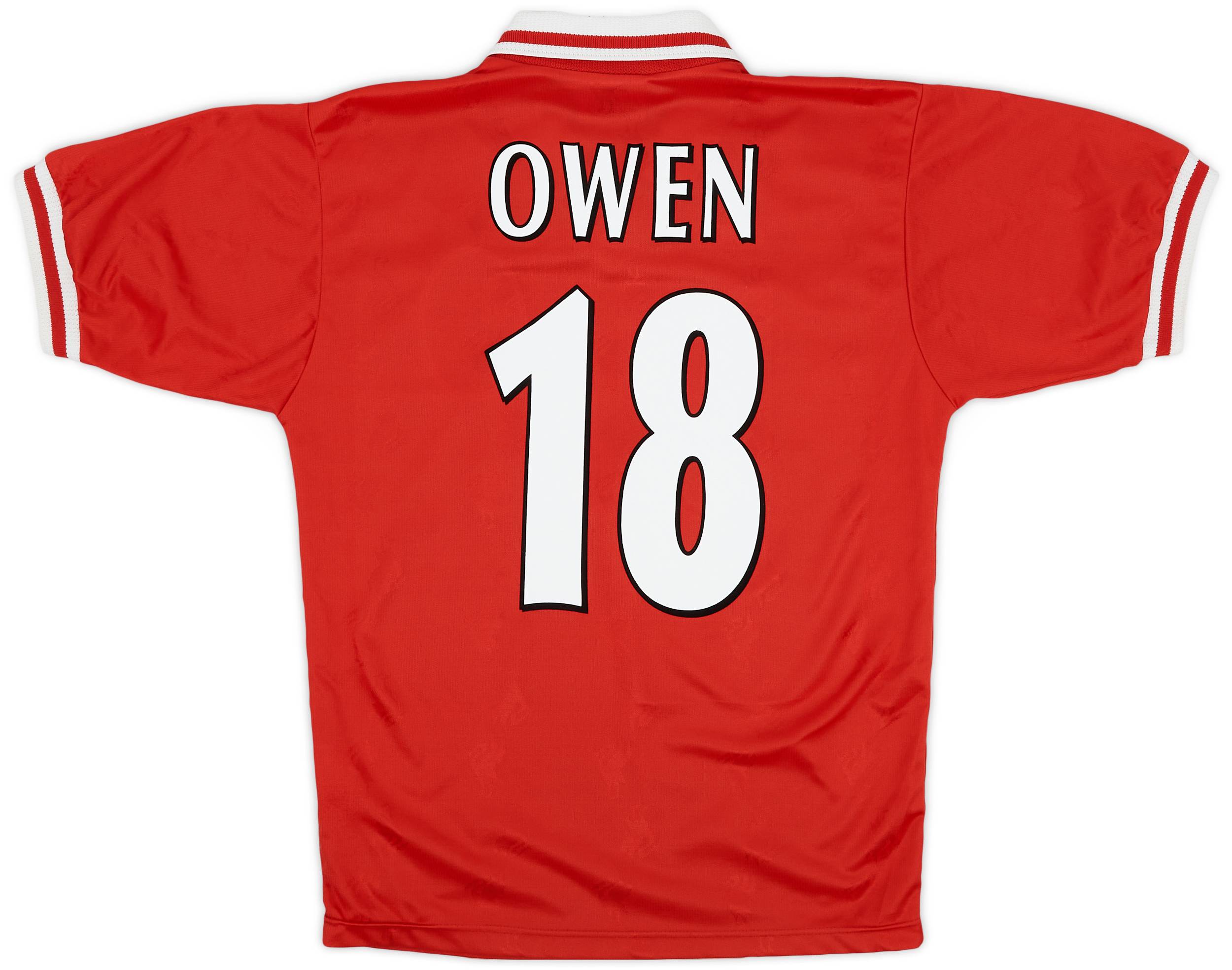 1996-98 Liverpool Home Shirt Owen #18 - 8/10 - (S)