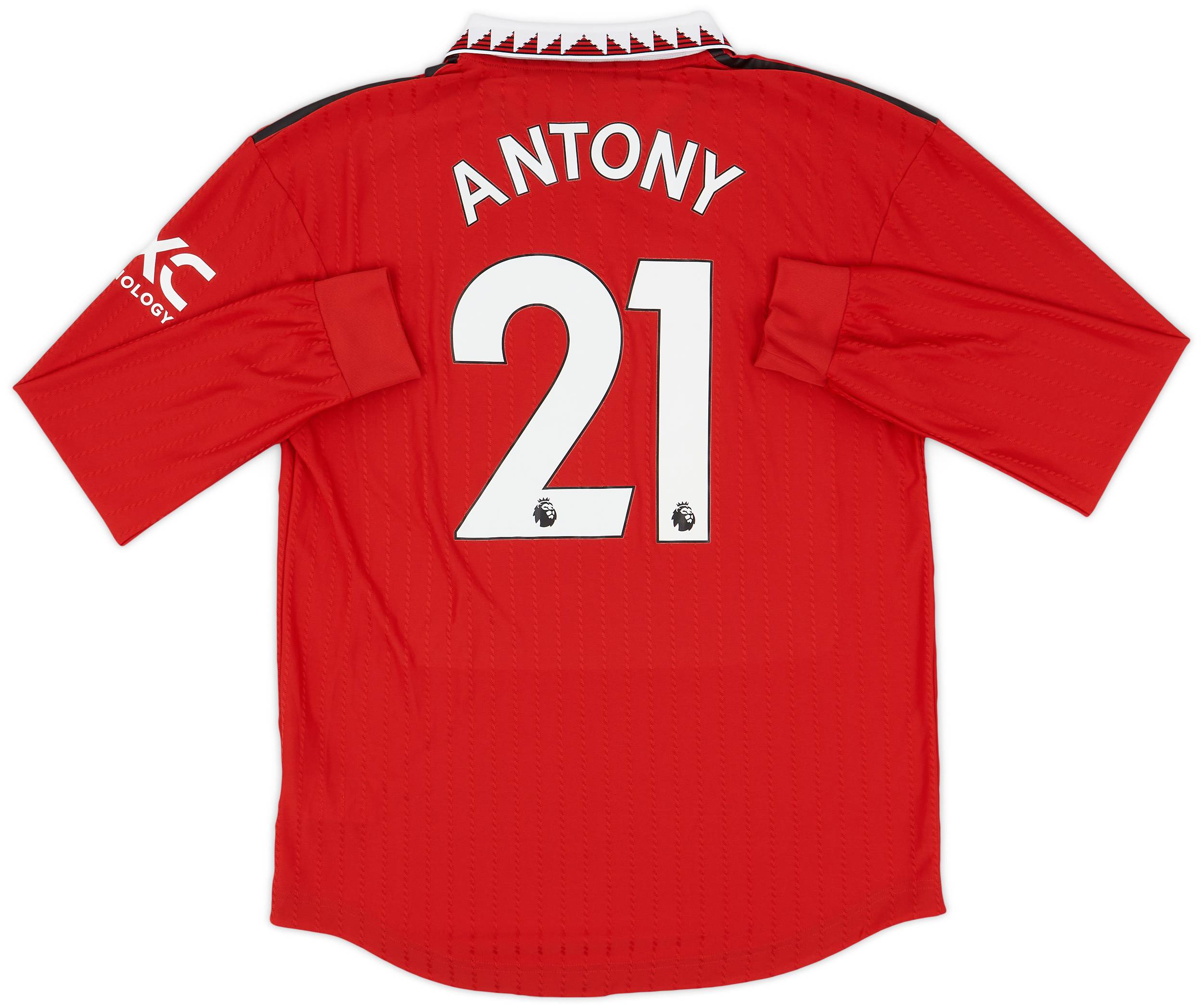 2022-23 Manchester United Authentic Home L/S Shirt Antony #21 - 10/10 - (L)