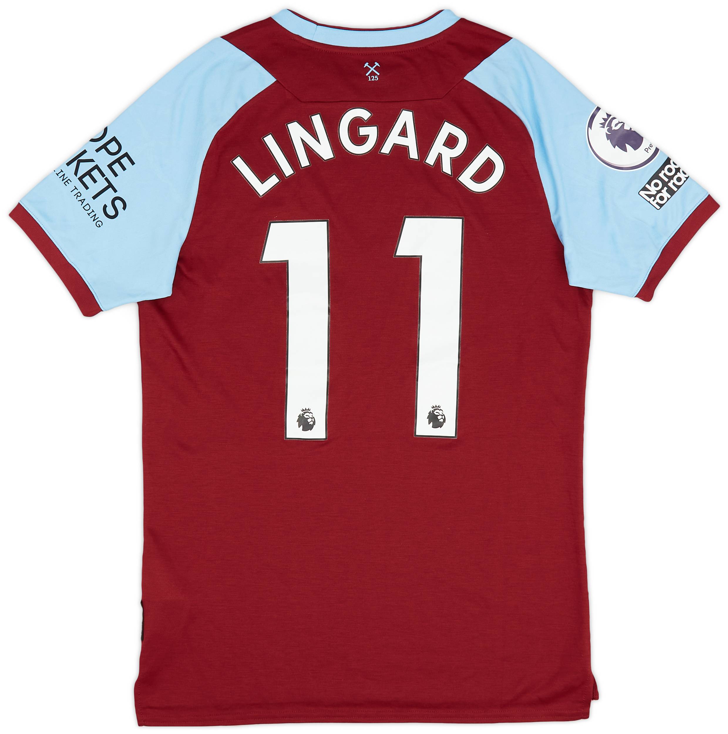 2020-21 West Ham Match Issue Home Shirt Lingard #11