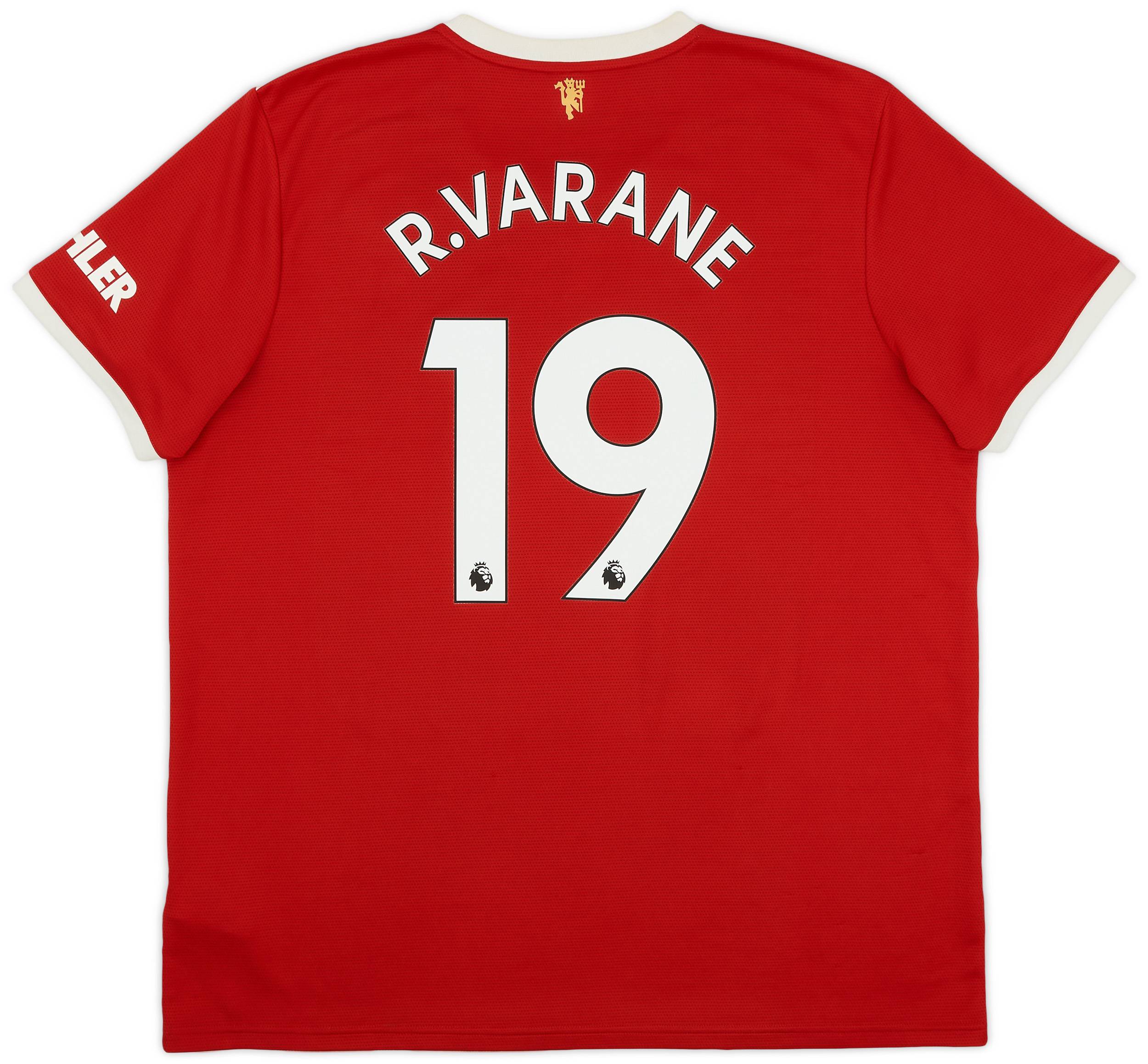 2021-22 Manchester United Home Shirt R.Varane #19 - 6/10 - (XXL)