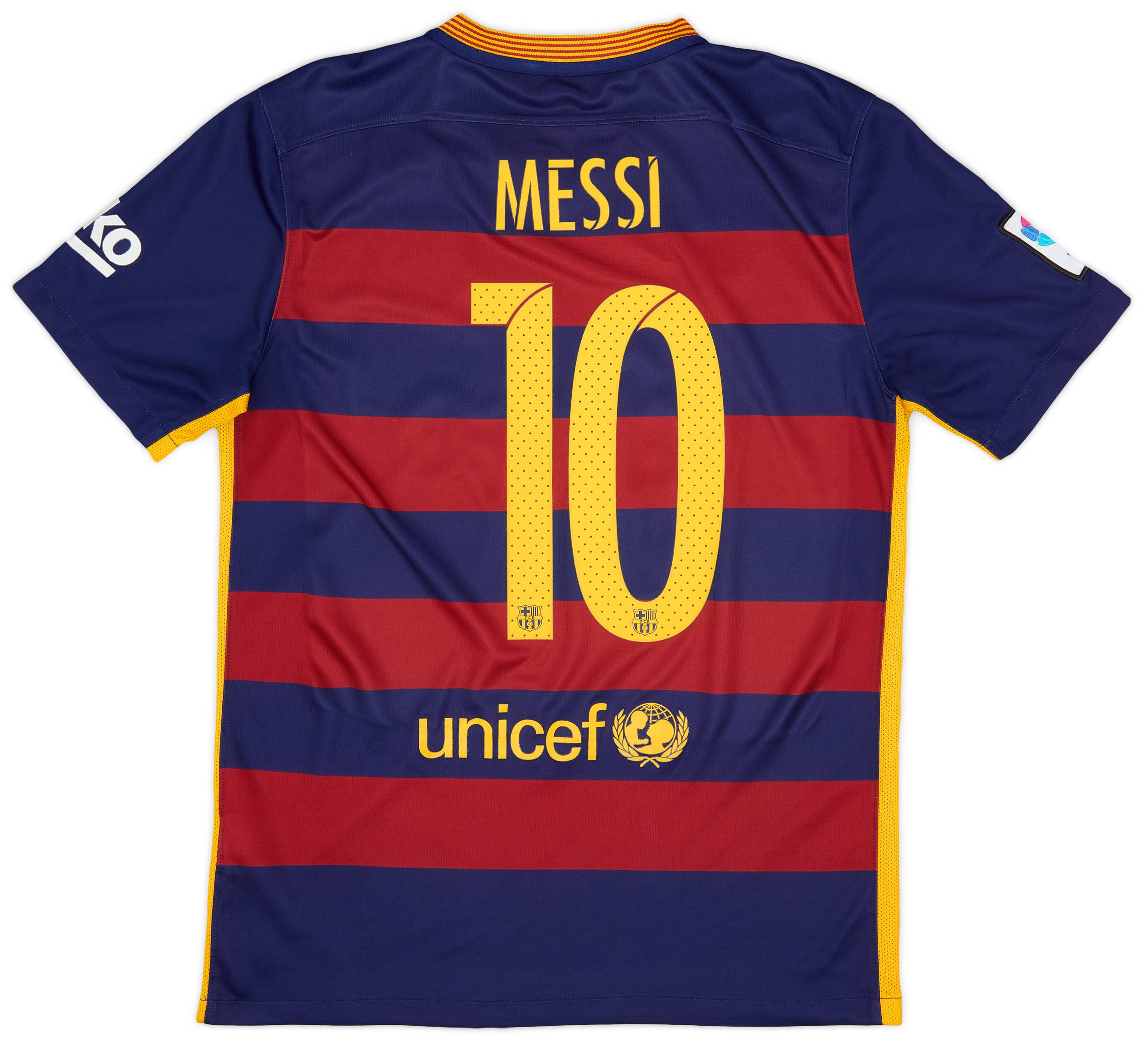 ［美品！】バルセロナ MESSI 10 シャツ 2015 2015-16 Barcelona Home Shirt Messi #10 - 6/10 - (M)
