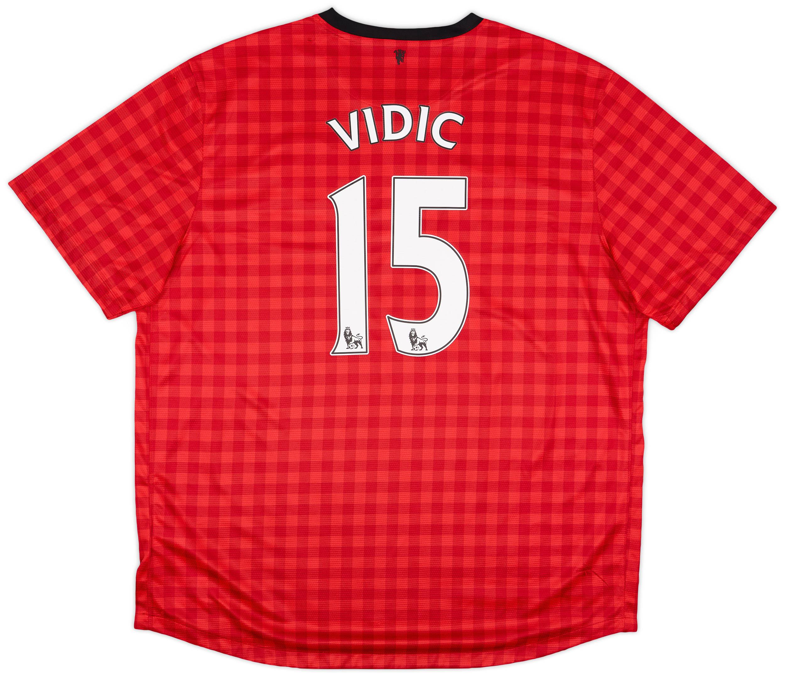 2012-13 Manchester United Home Shirt Vidic #15 - 4/10 - (XXL)