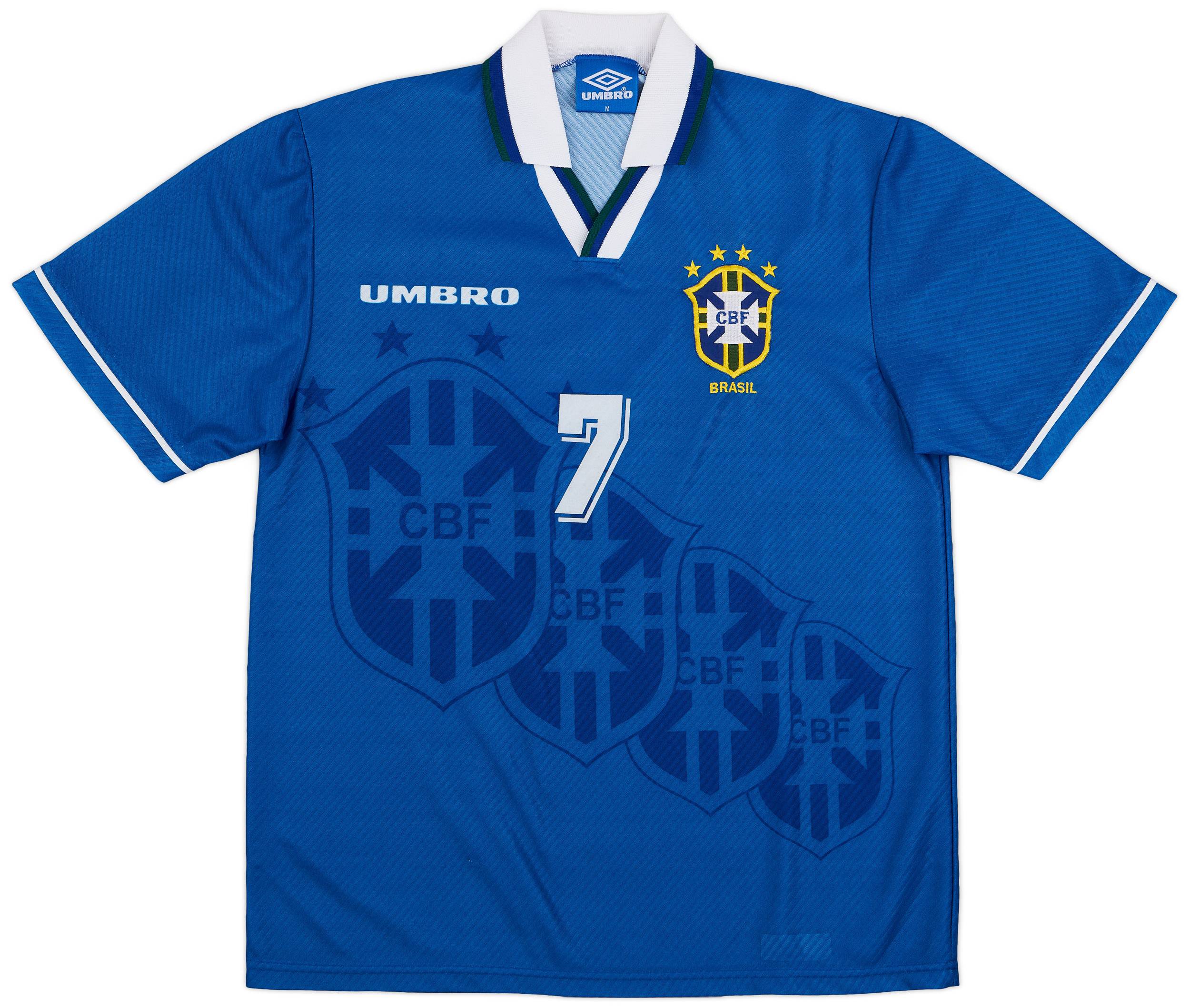 1994-97 Brazil Away Shirt #7 (Bebeto) - 9/10 - (M)