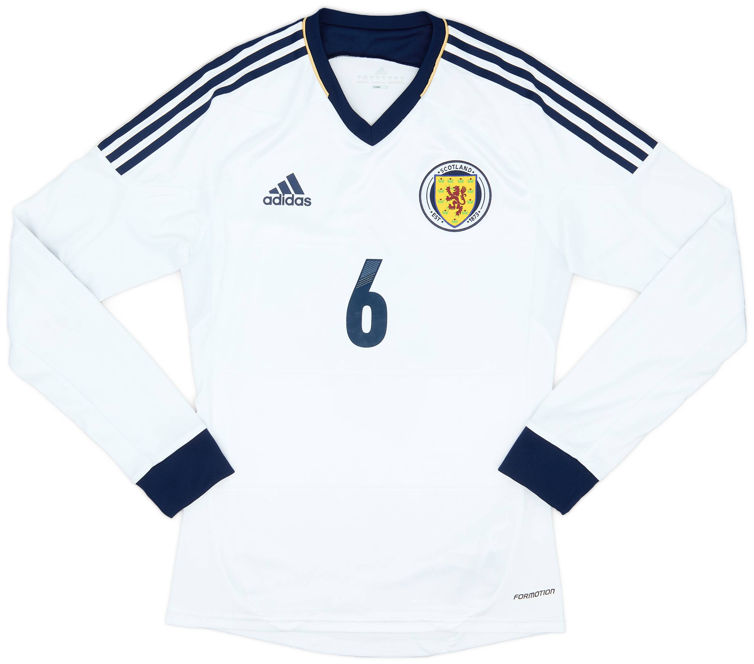 2012-14 Scotland Authentic Away L/S Shirt #6 - 9/10 - (S)