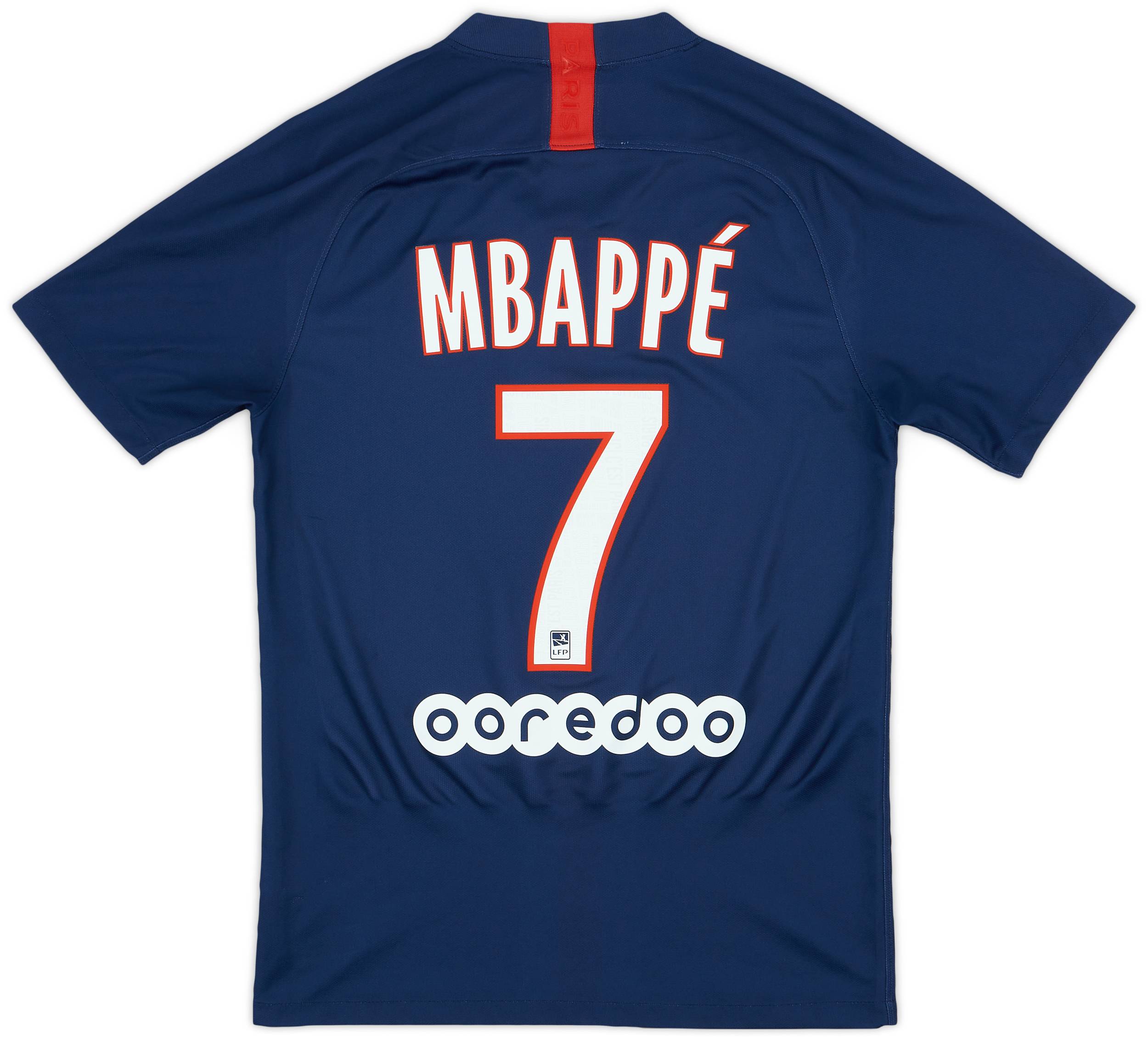 2019-20 Paris Saint-Germain Home Shirt Mbappe #7 - 8/10 - (S)