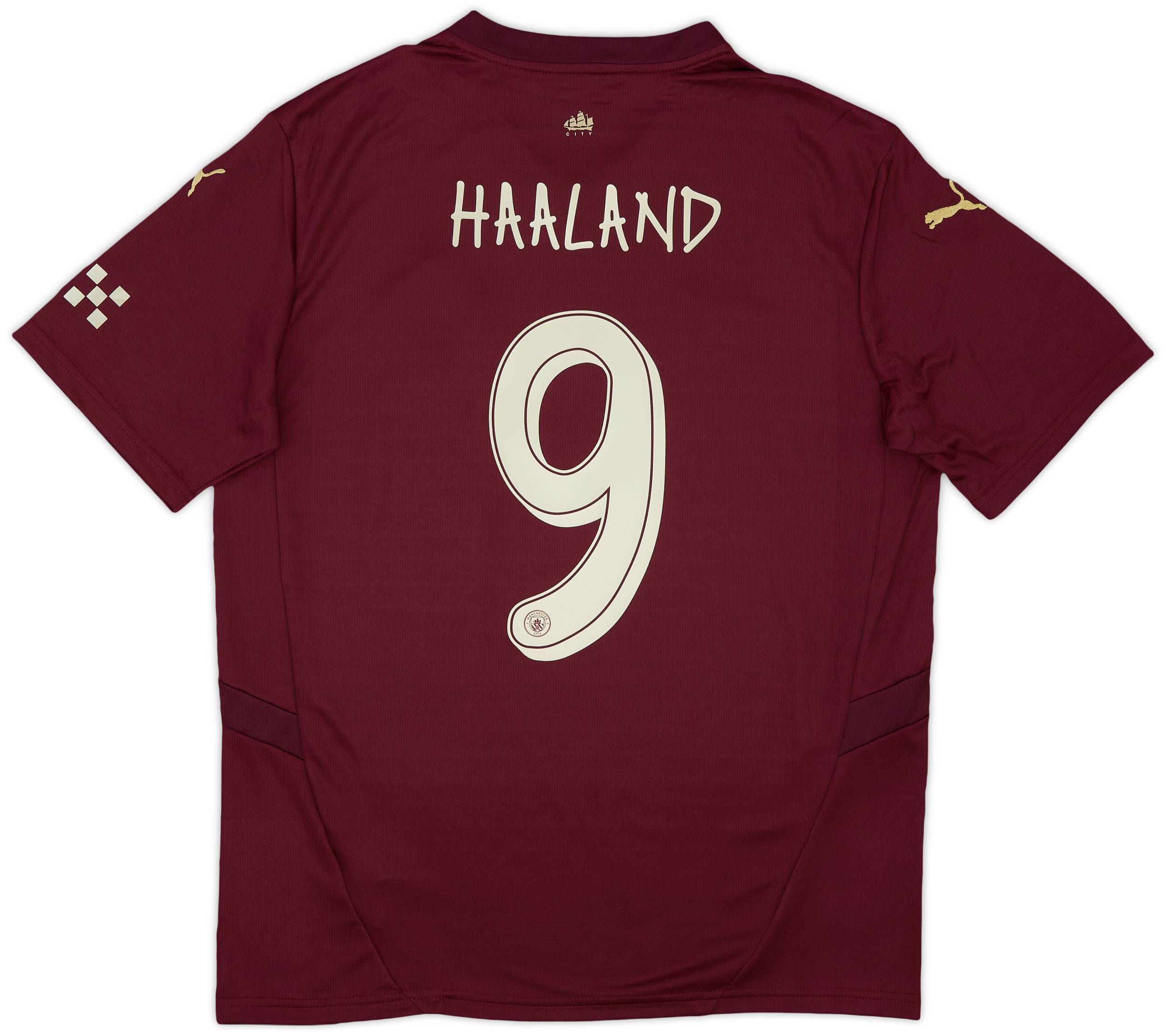 【人気沸騰】 2024-25 Manchester City Third Shirt Haaland #9 (L) ウェア