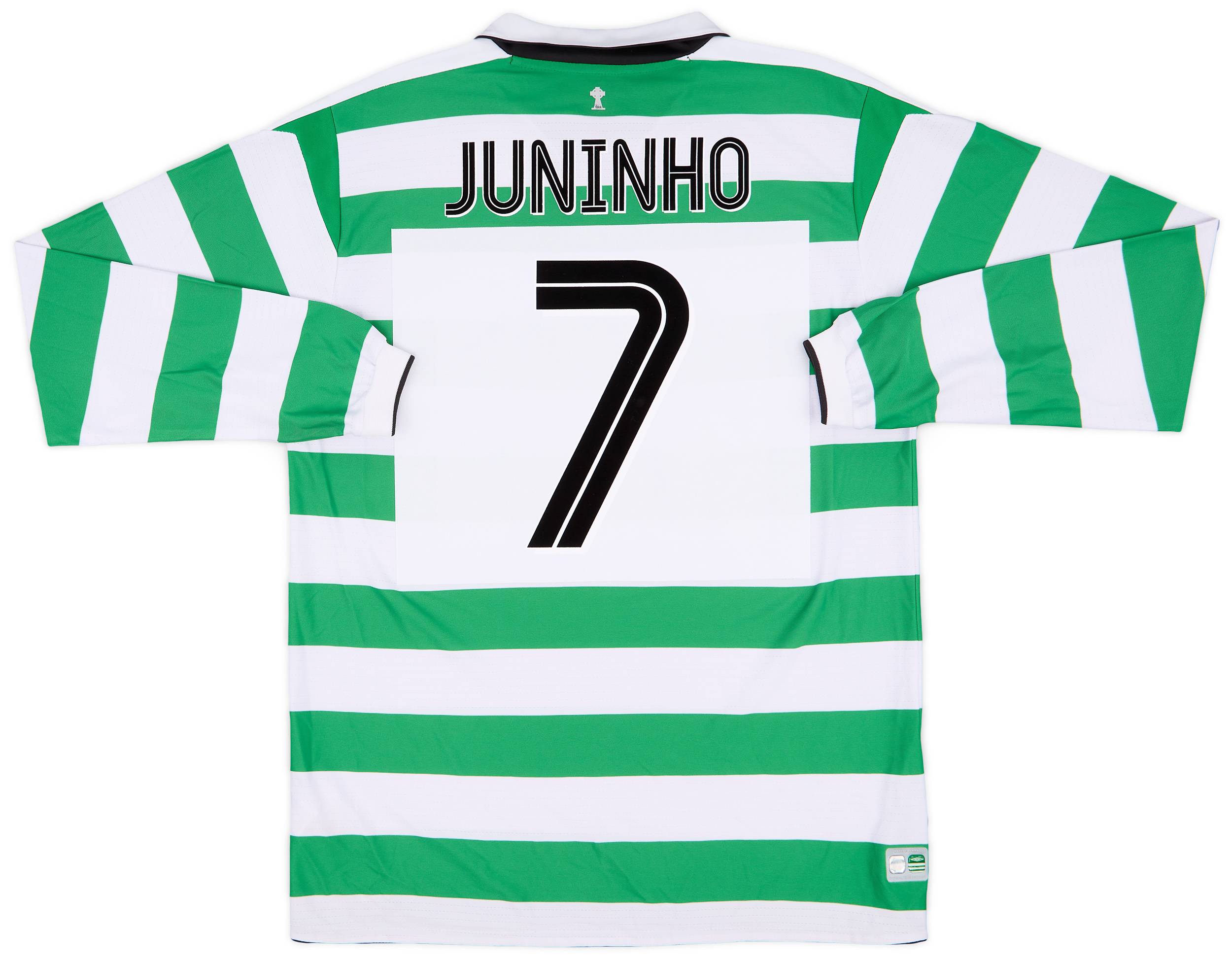 2004-05 Celtic Home L/S Shirt Juninho #7 - 9/10 - (L)