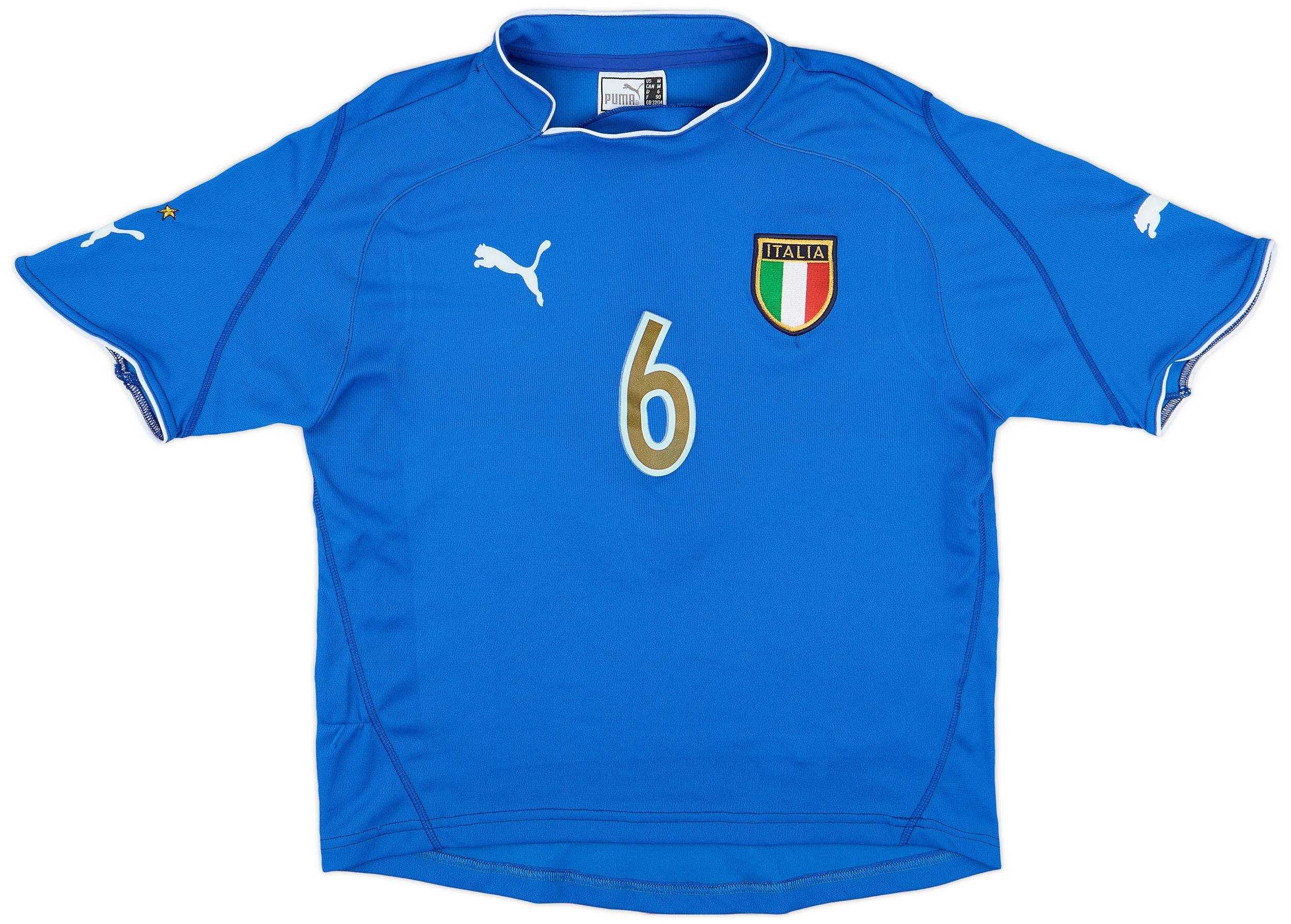 2003-04 Italy Home Shirt #6 - 7/10 - (Women's M)