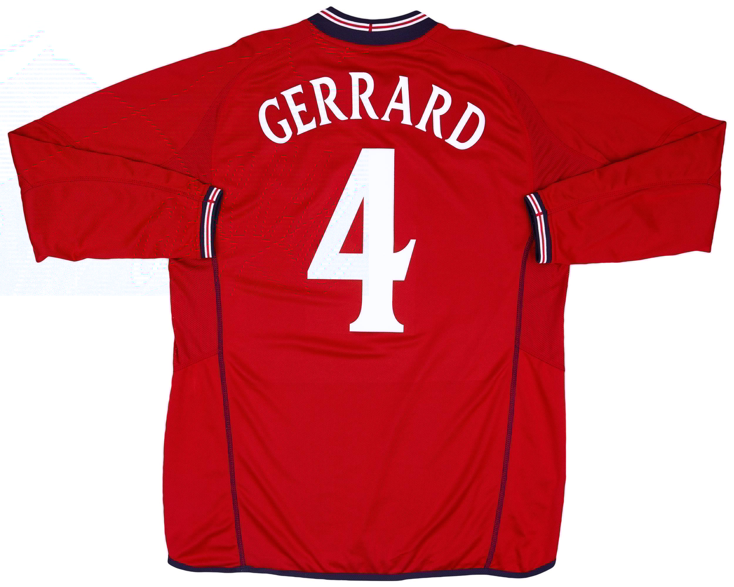 2002-04 England Away L/S Shirt Gerrard #4 - 9/10 - (L)