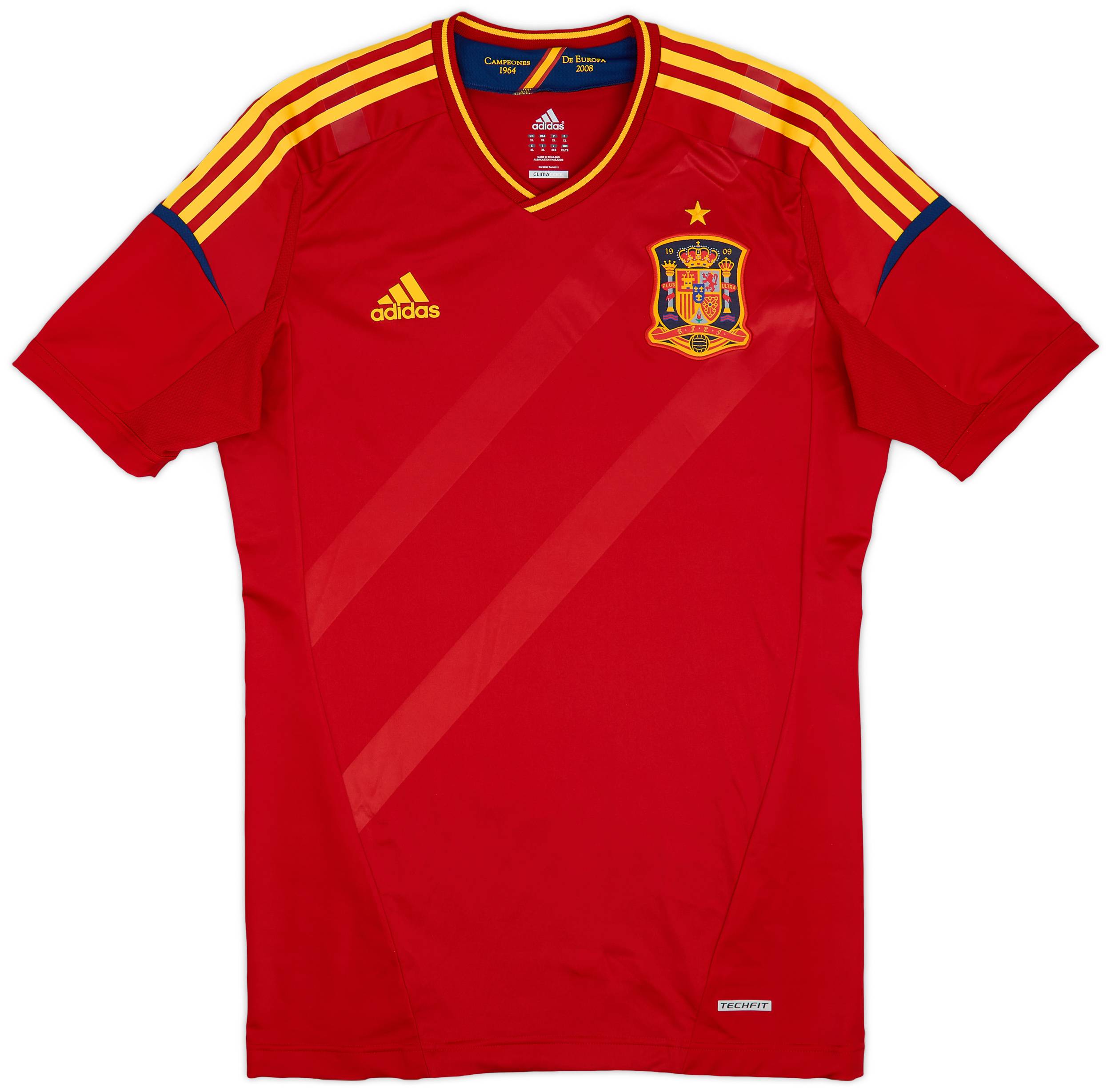 2011-12 Spain Player Issue Techfit Home Shirt - 10/10 - (XL)