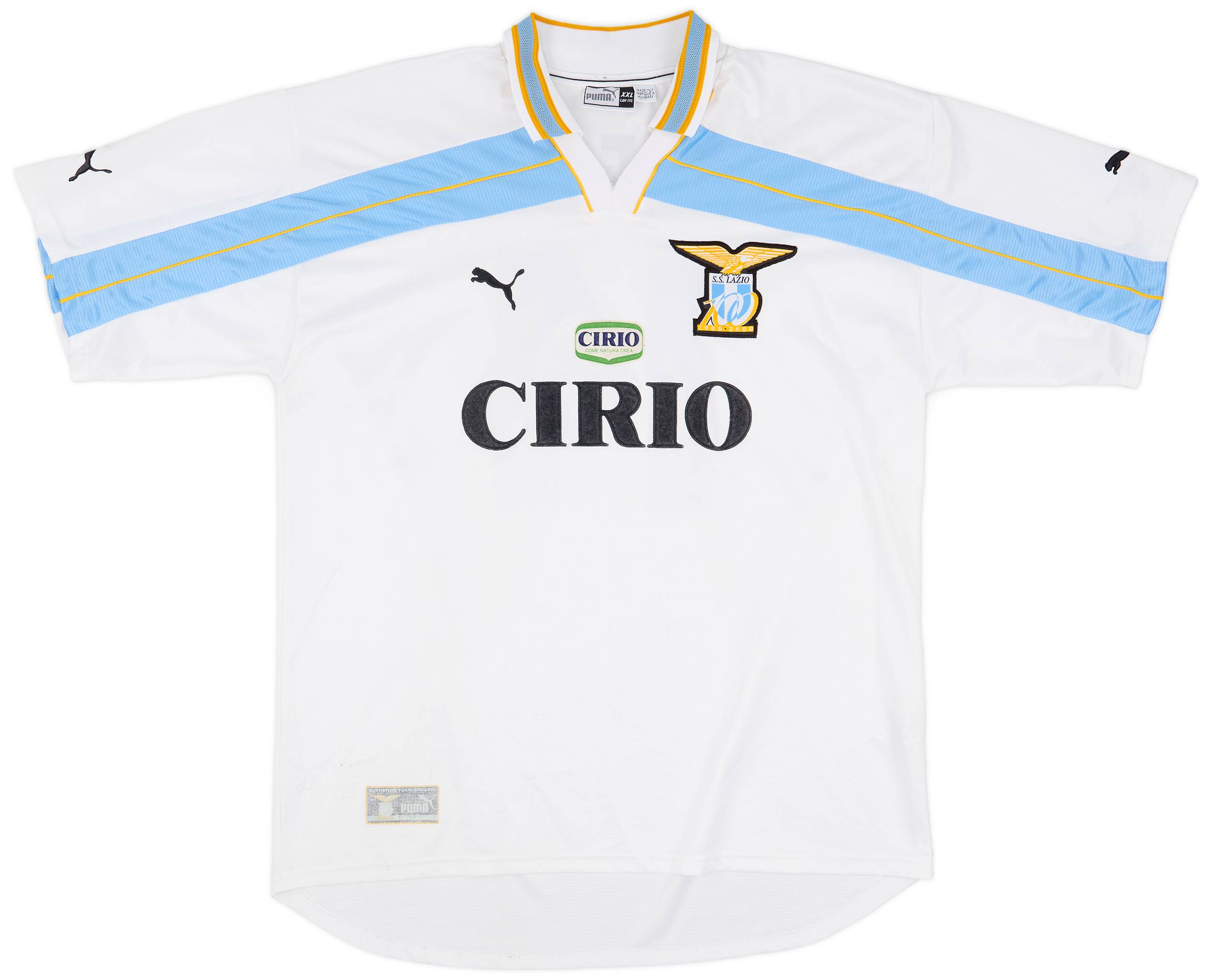 1999-00 Lazio Centenary Home Shirt Simeone #14 - 6/10 - (XXL)