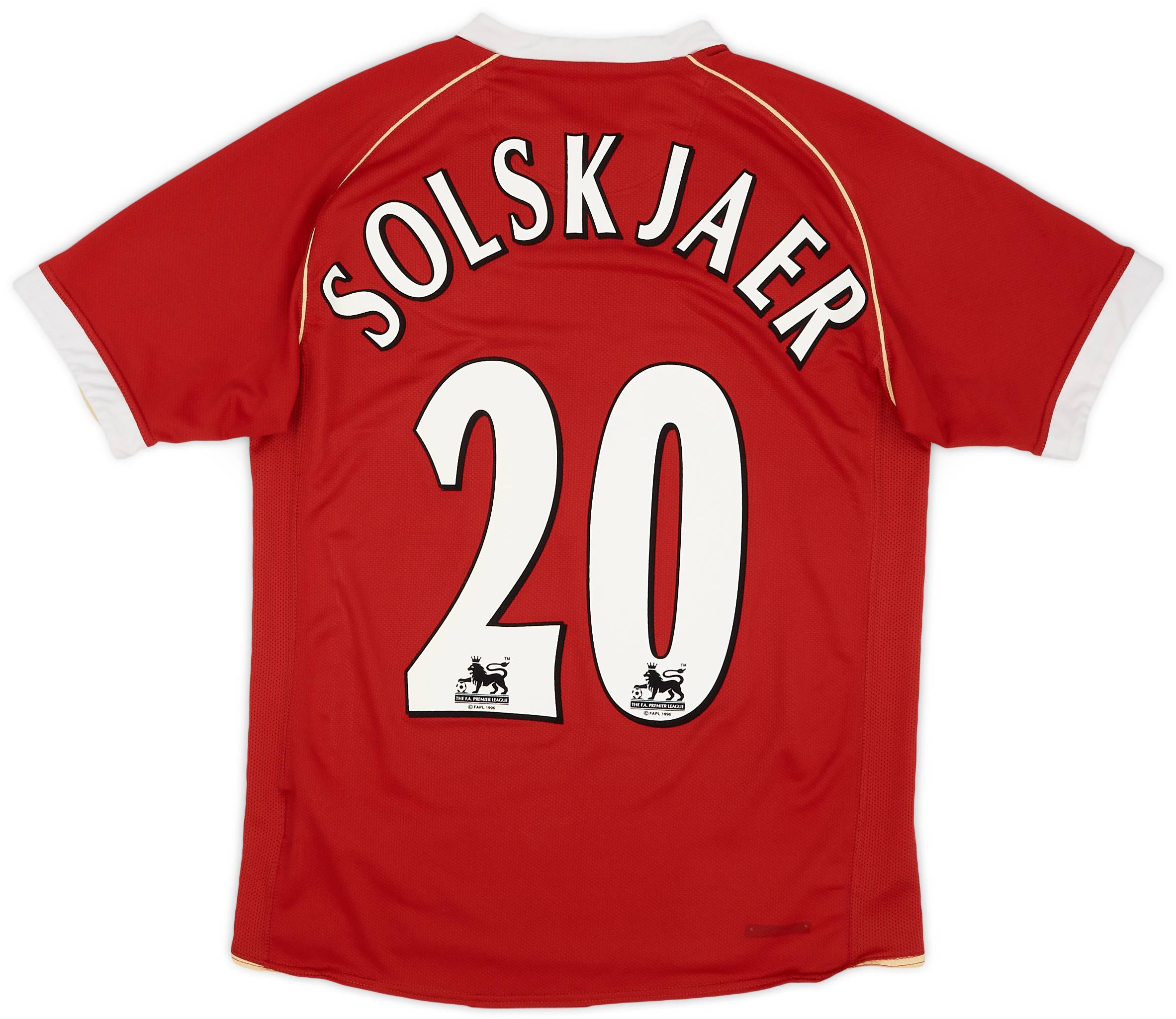 2006-07 Manchester United Home Shirt Solskjaer #20 - 9/10 - (S)