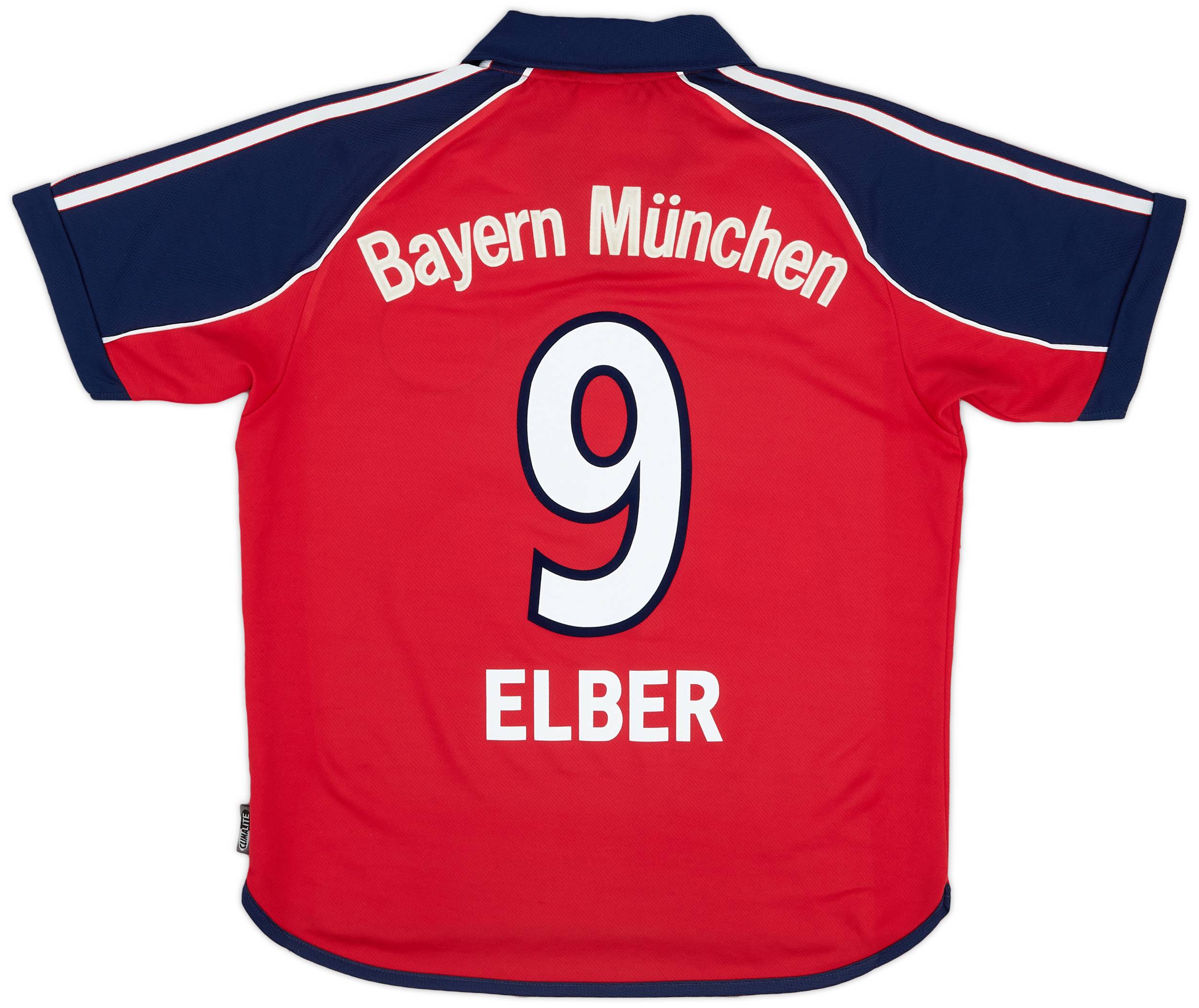 1999-01 Bayern Munich Home Shirt Elber #9 - 9/10 - (XL.Boys)