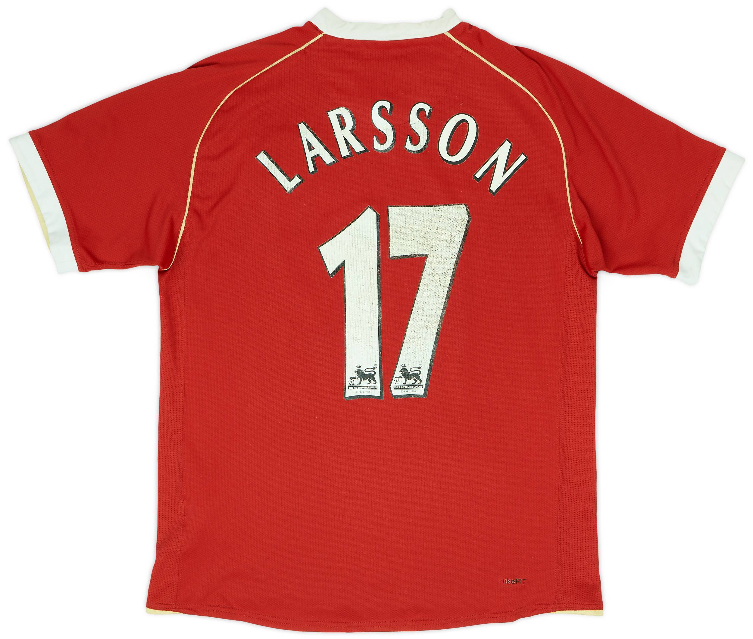 2006-07 Manchester United Home Shirt Larsson #17 - 5/10 - (M)