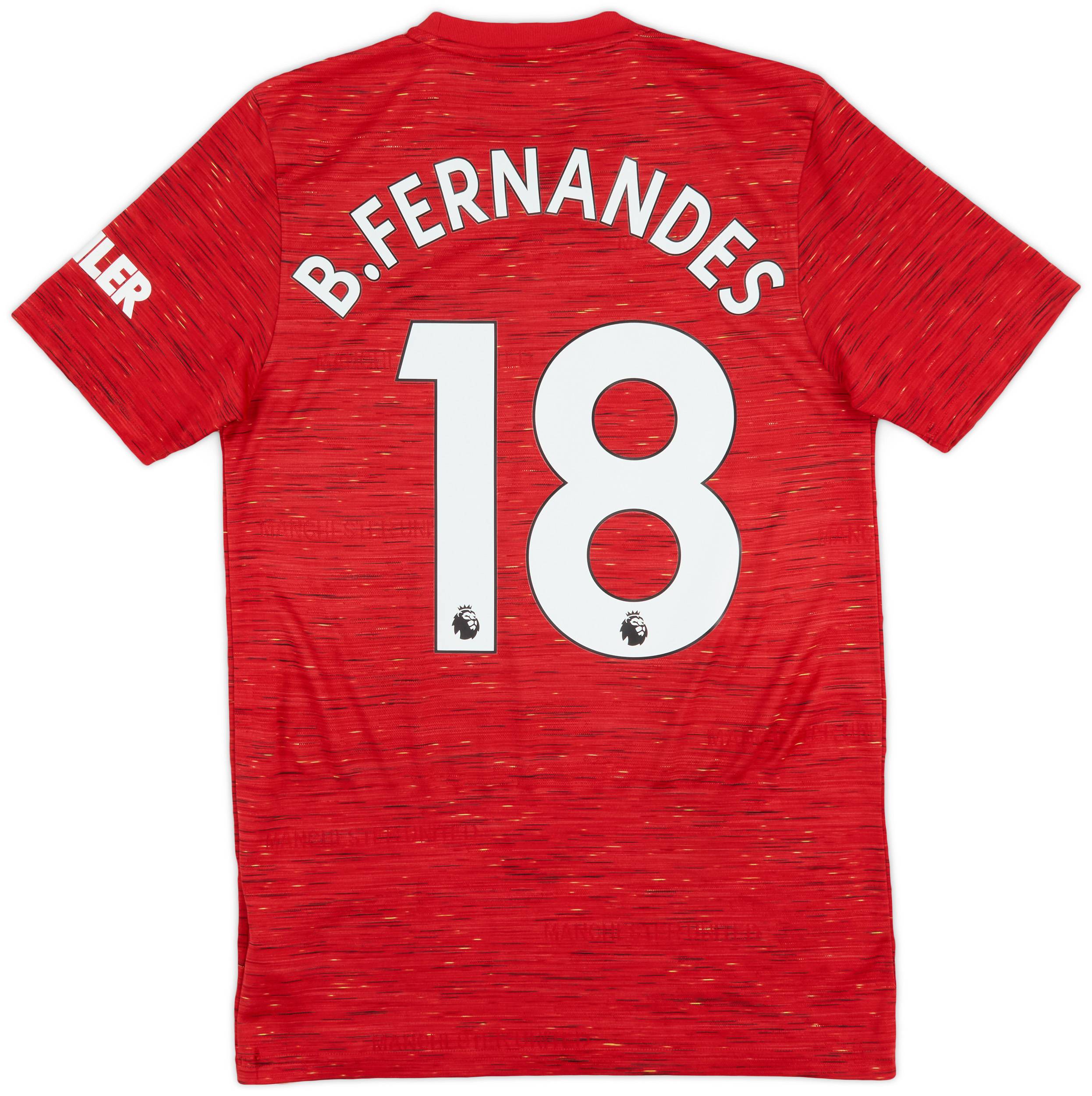 2020-21 Manchester United Home Shirt B.Fernandes #18 - 9/10 - (S)