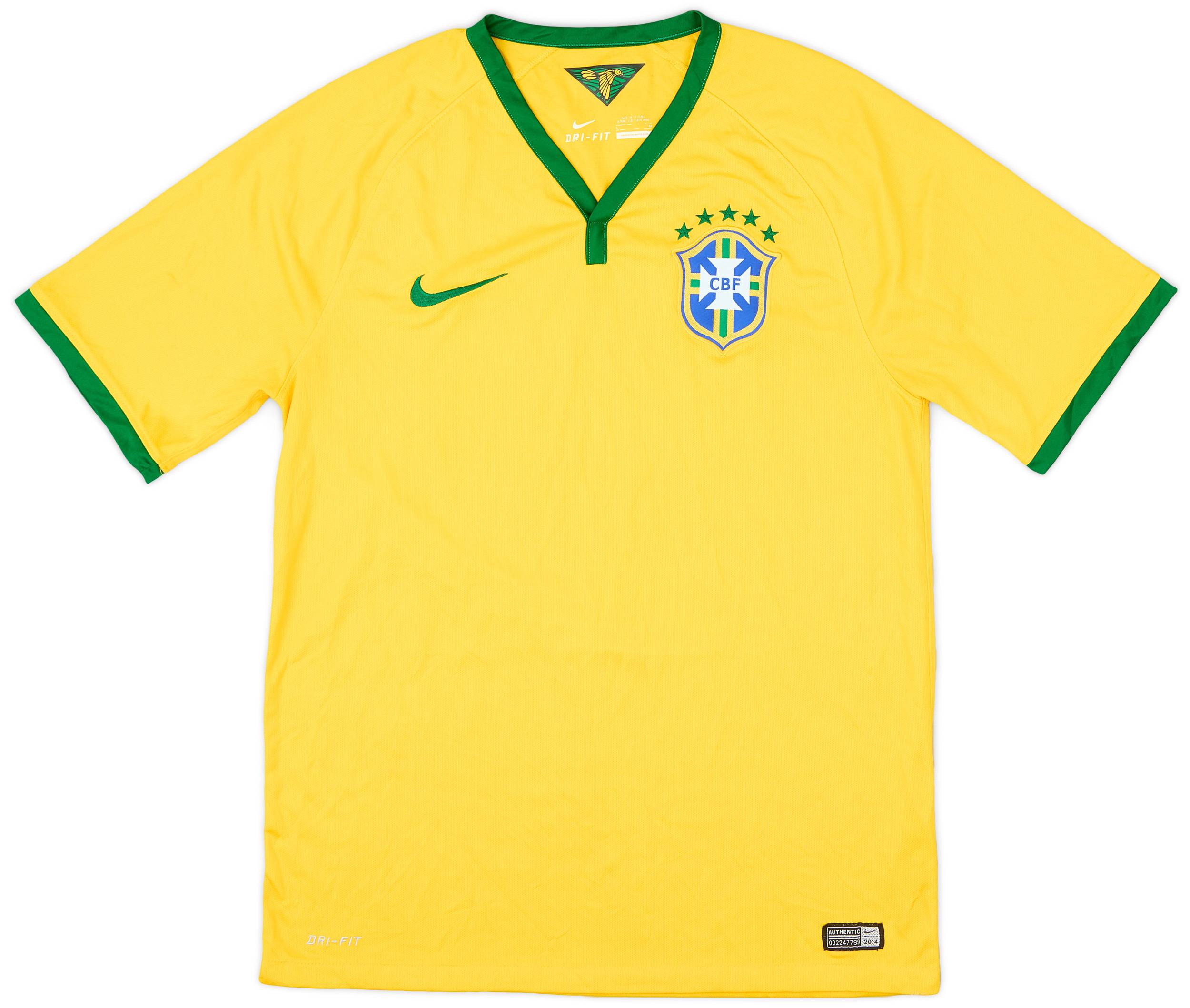 2014-15 Brazil Home Shirt - 8/10 - (M)