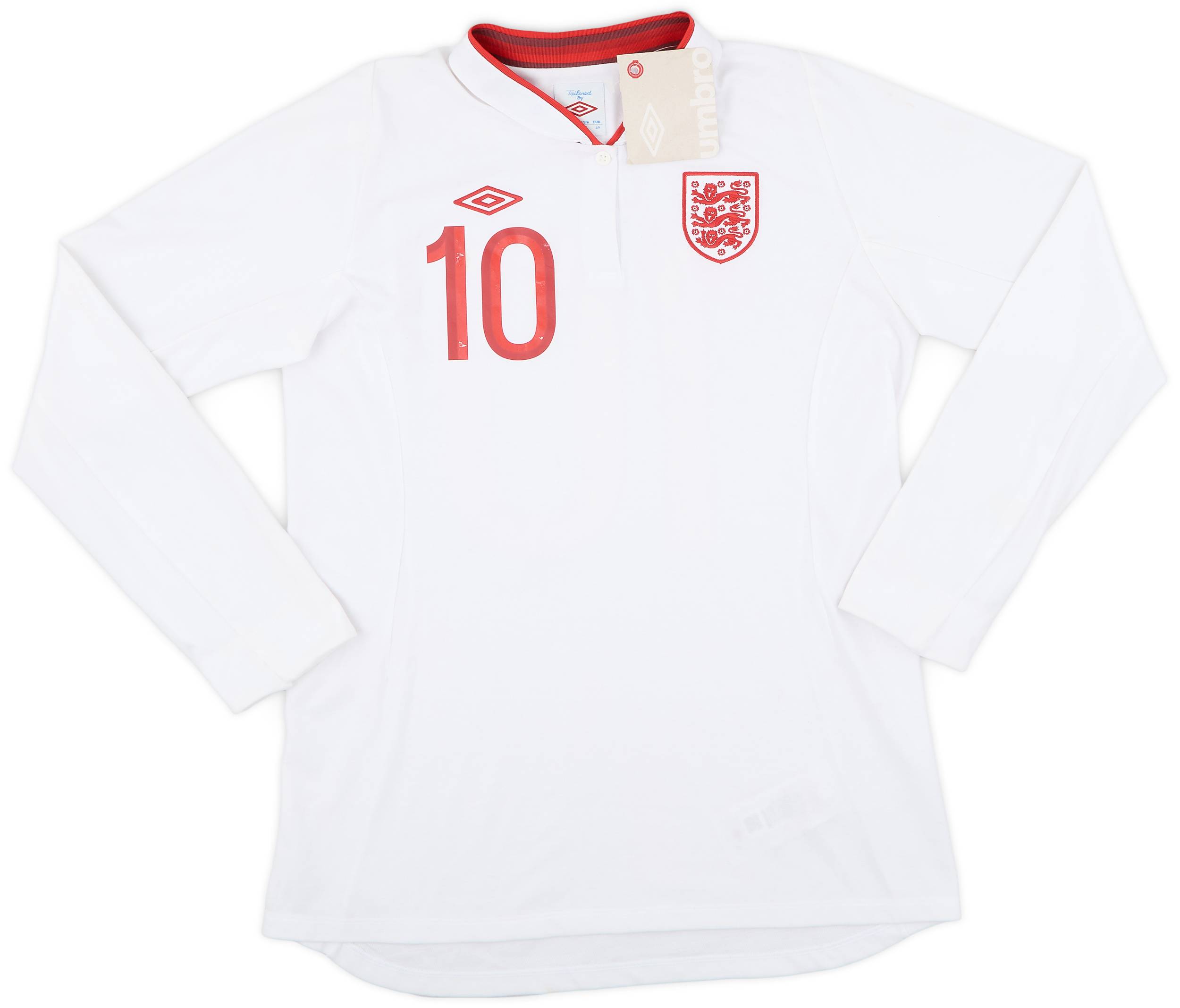 2012-13 England Home L/S Shirt #10 (M)
