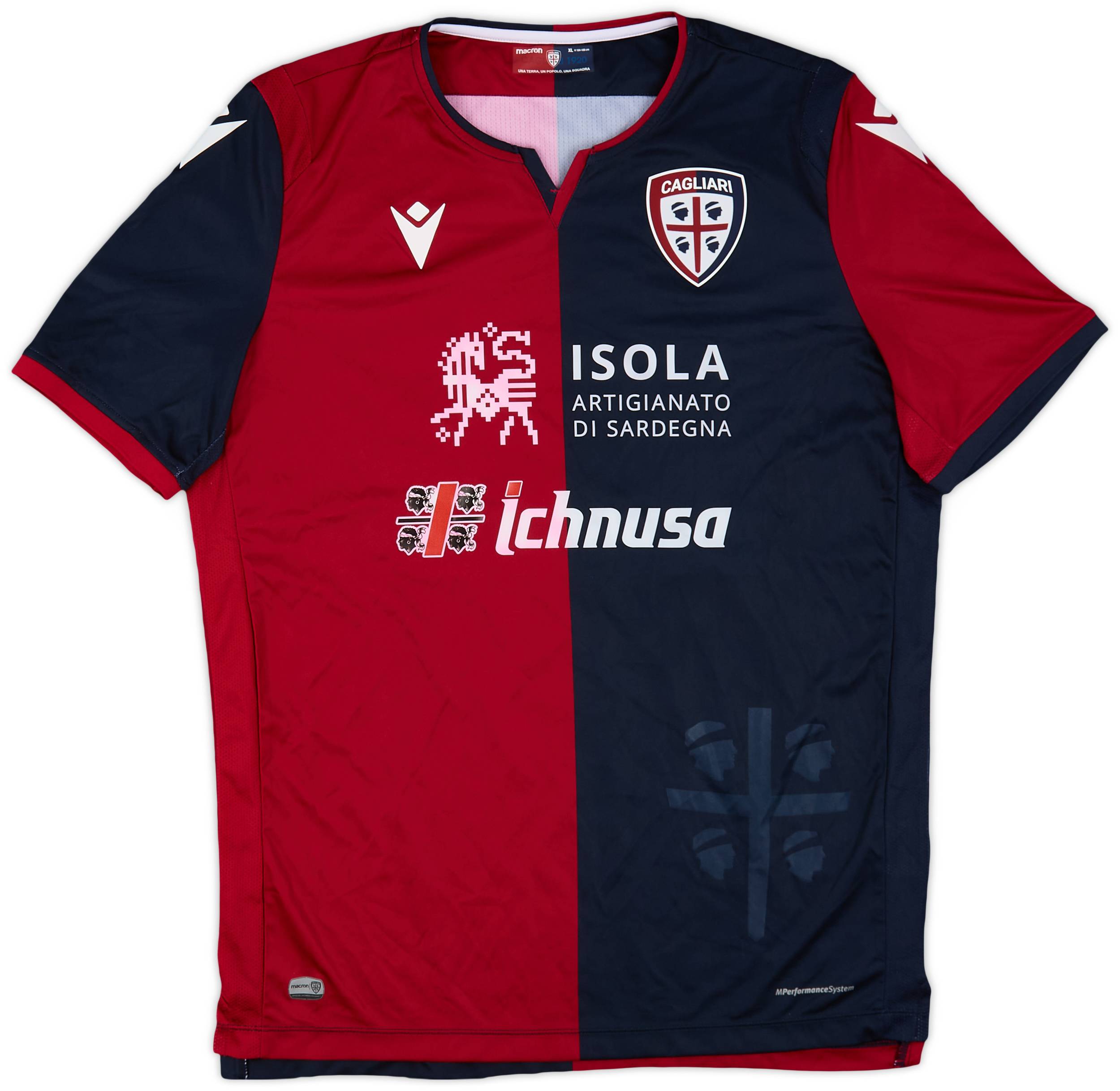 2019-20 Cagliari Match Issue Signed Home Shirt #23 (Ceppitelli)