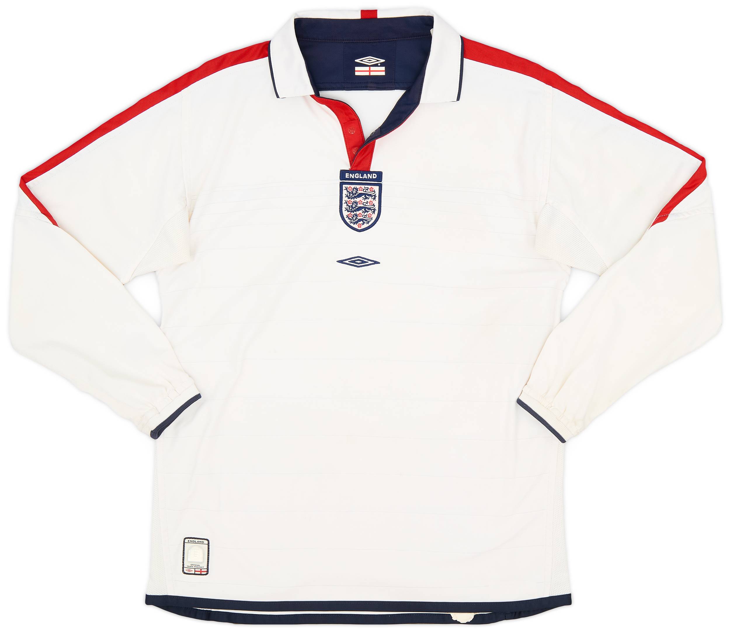 かわいい！ L/S Home England 2003-05 Shirt (L.Boys) - 7/10 - トップス