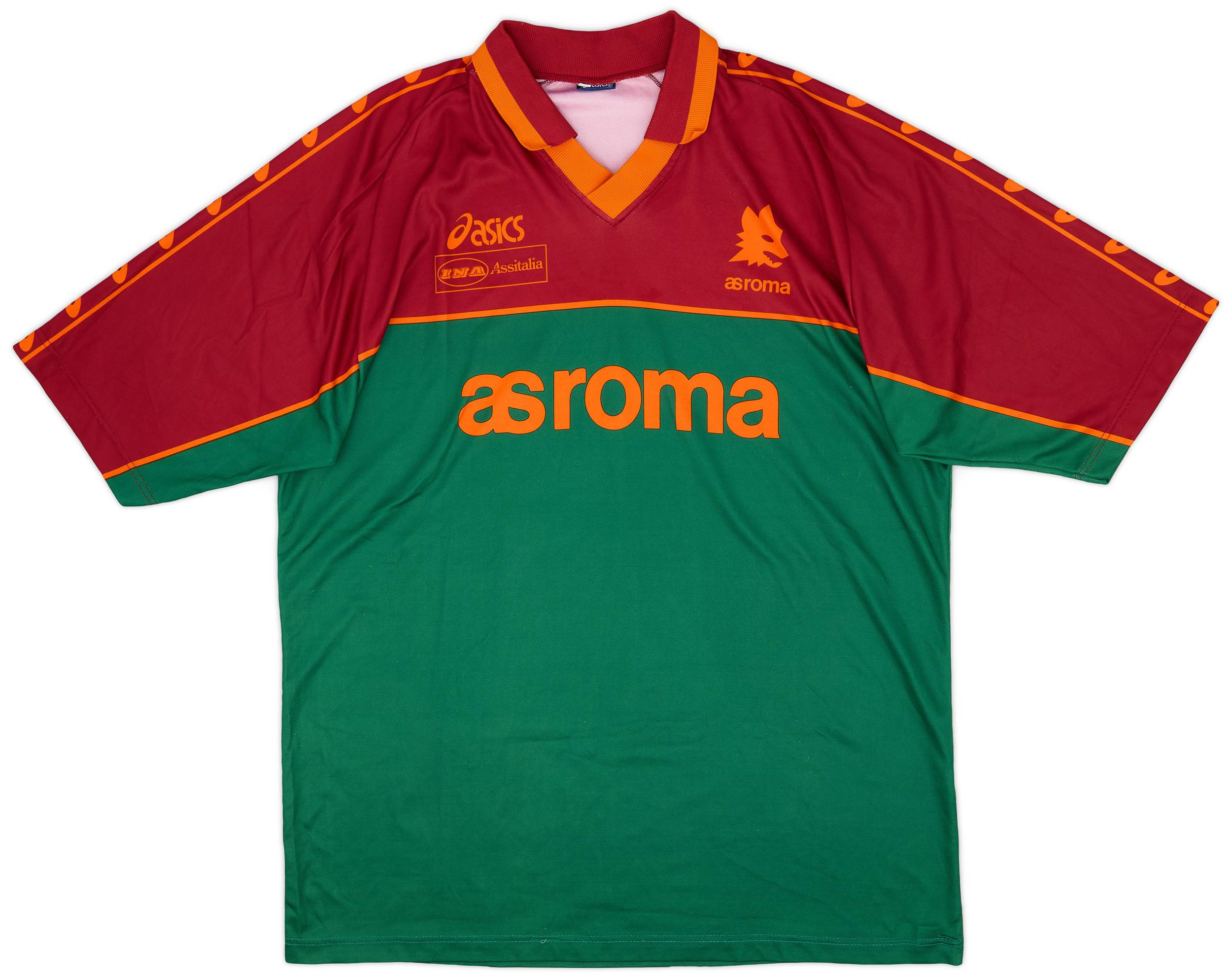 1995-96 Roma Asics Training Shirt - 9/10 - (XL)