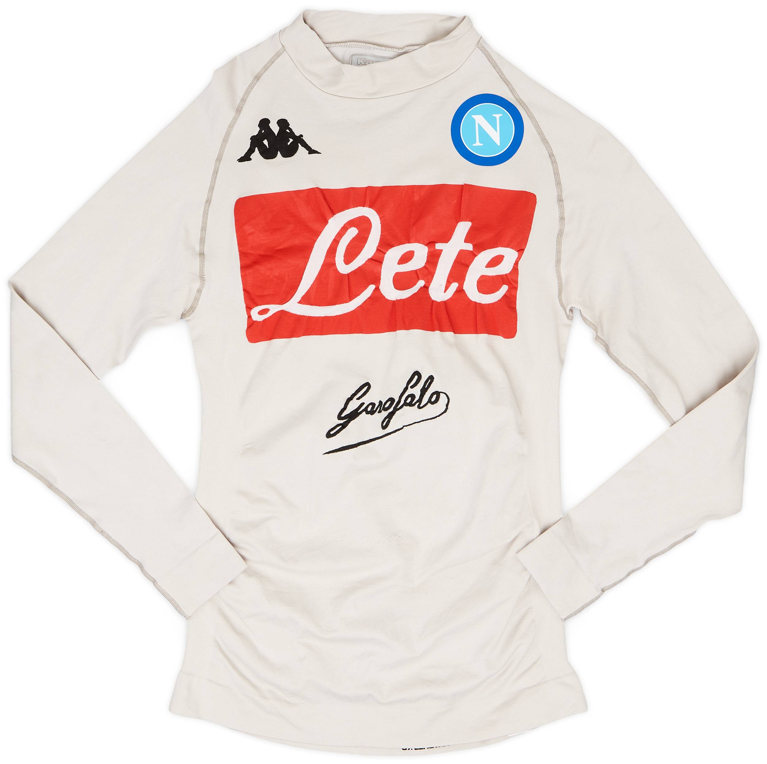 2018-19 Napoli Player Issue Kappa Training L/S Shirt - 9/10 - (XL/XXL)