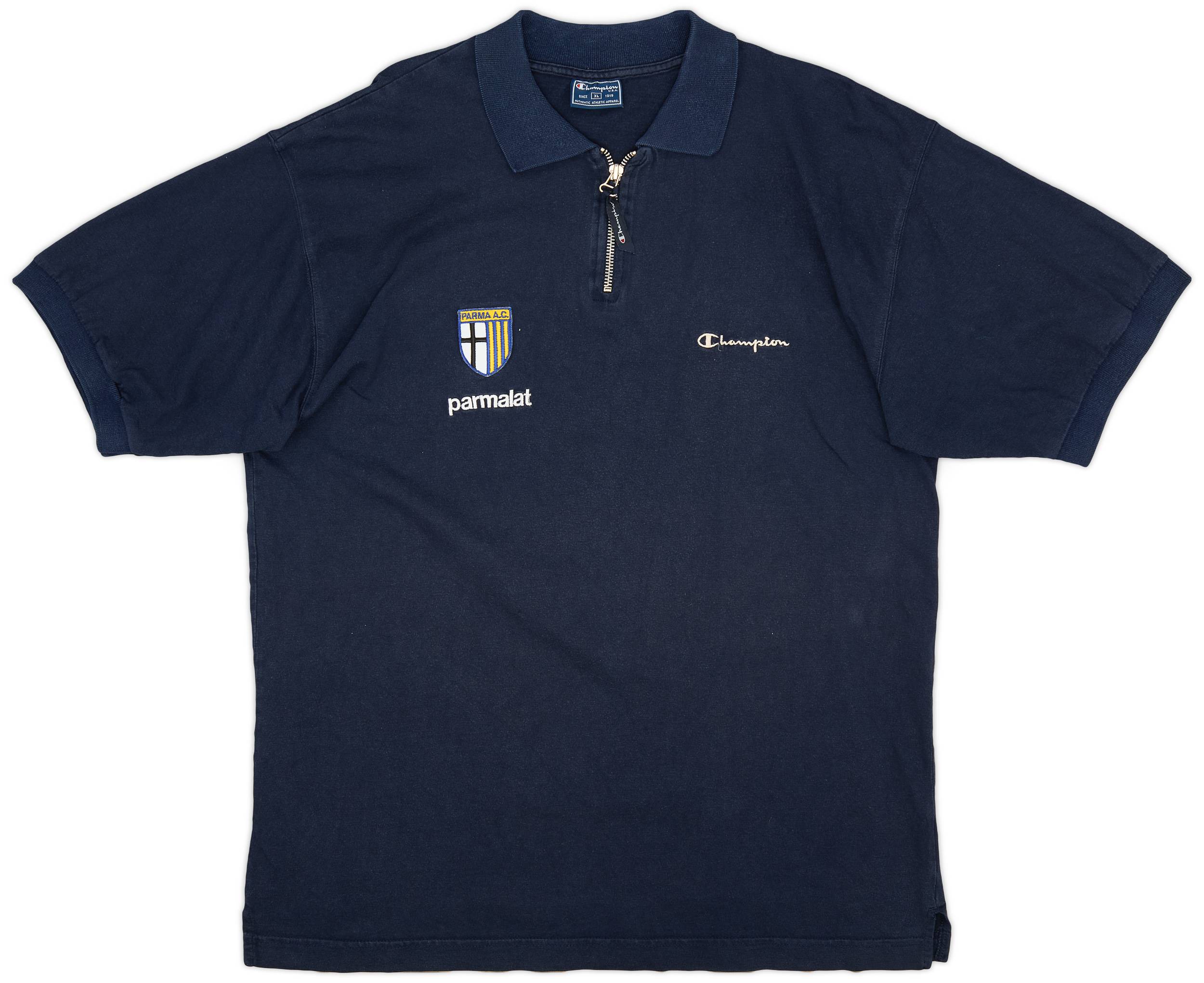 2003-04 Parma Champion 1/4 Zip Polo Shirt - 9/10 - (XL)