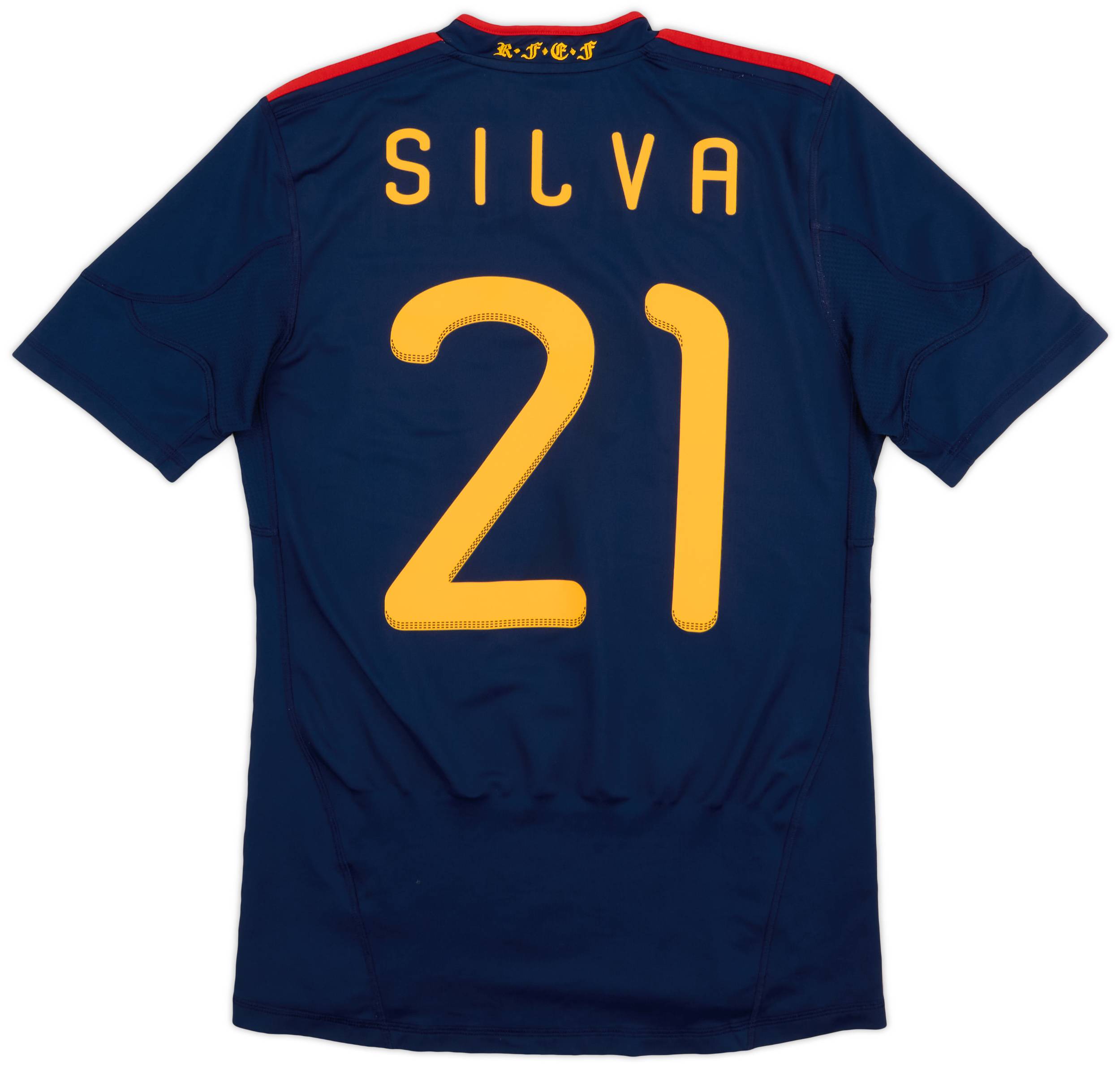 2010-11 Spain Away Shirt Silva #21 - 7/10 - (S)