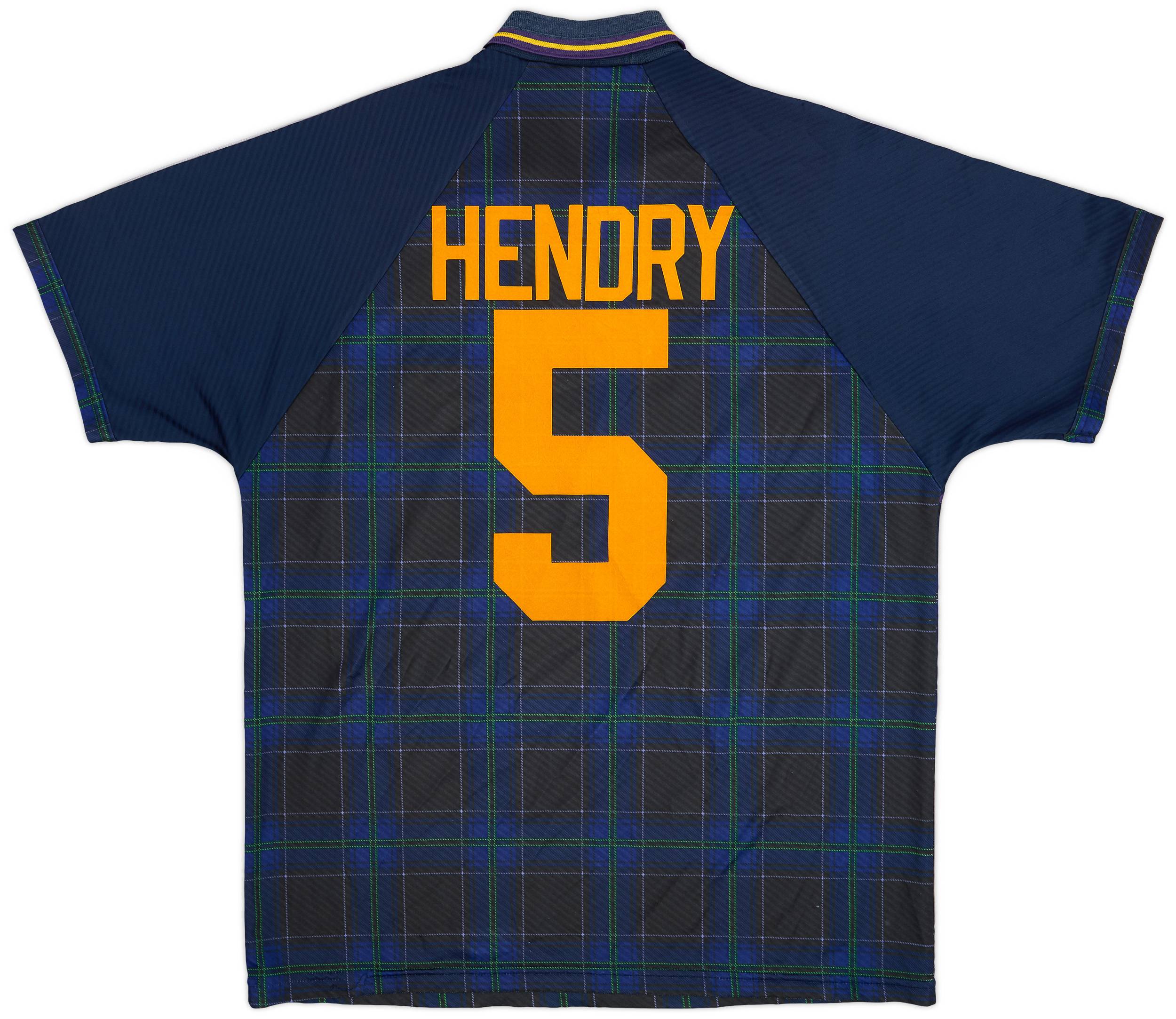 1994-96 Scotland Home Shirt Hendry #5 - 9/10 - (XL)