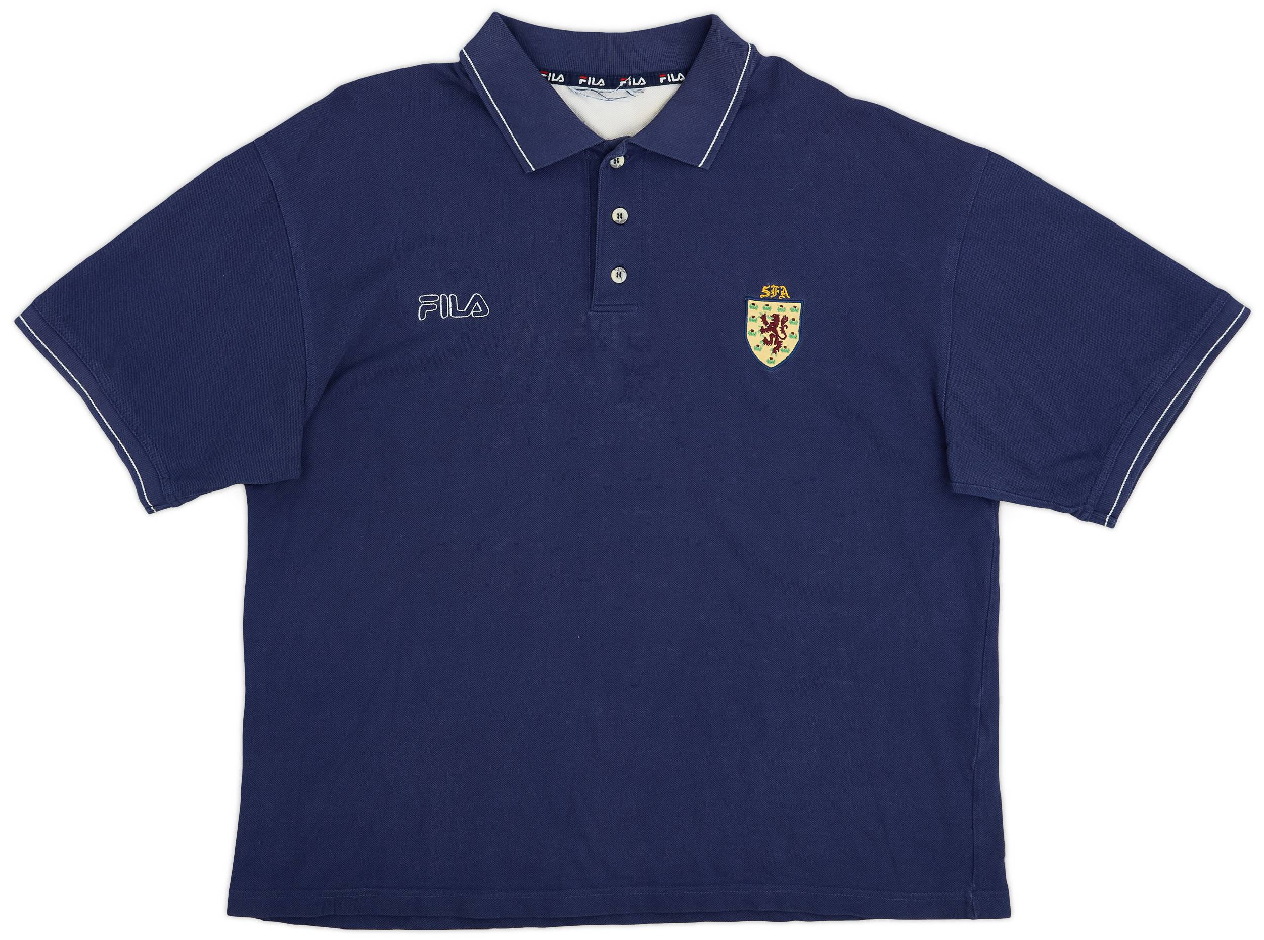 2000 02 Scotland Fila Polo Shirt 7 10 XXL