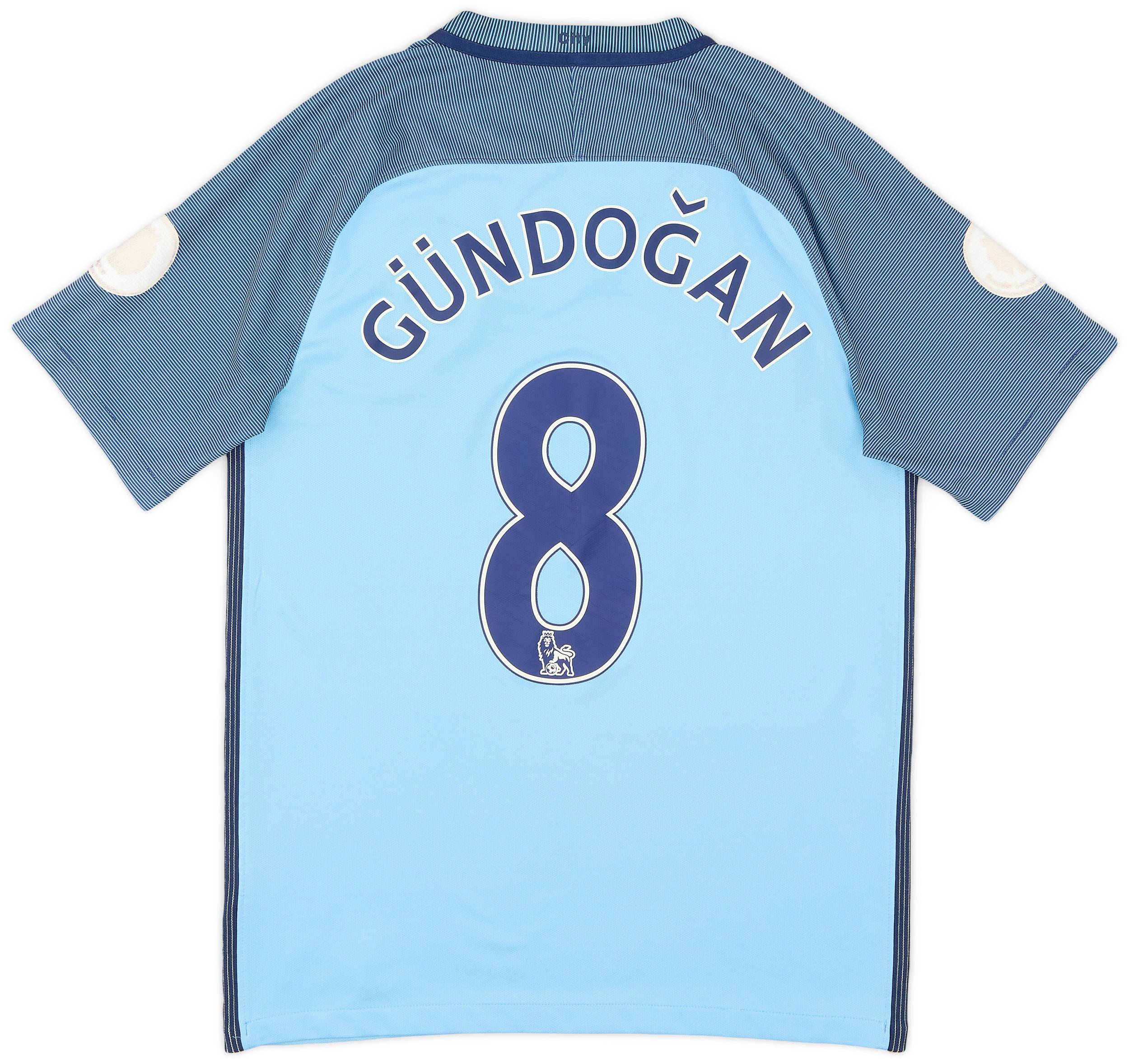 2016-17 Manchester City Home Shirt Gundogan #8 - 5/10 - (S)