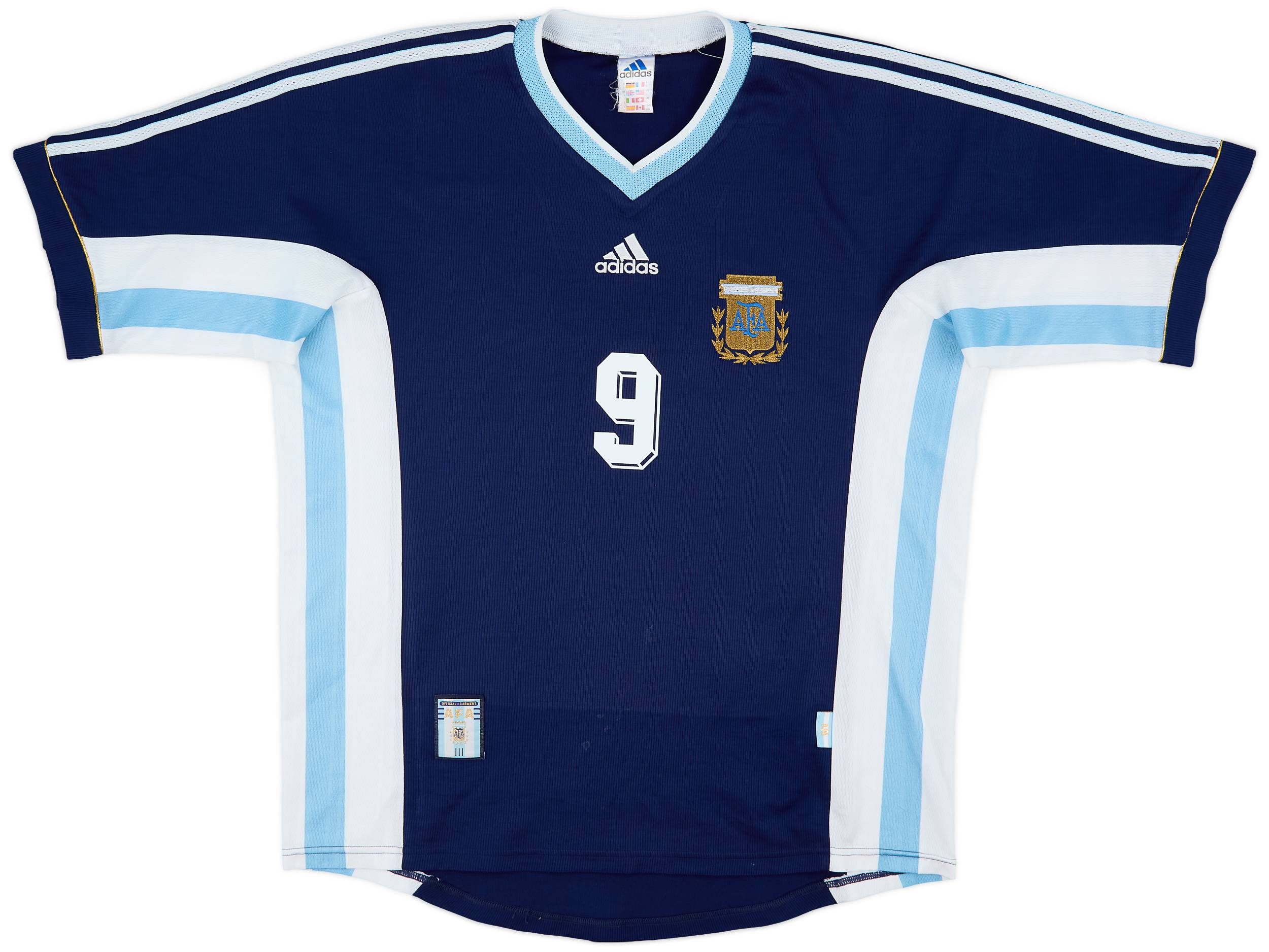 adidas Argentina home jersey 2002 #9 Gabriel Batistuta