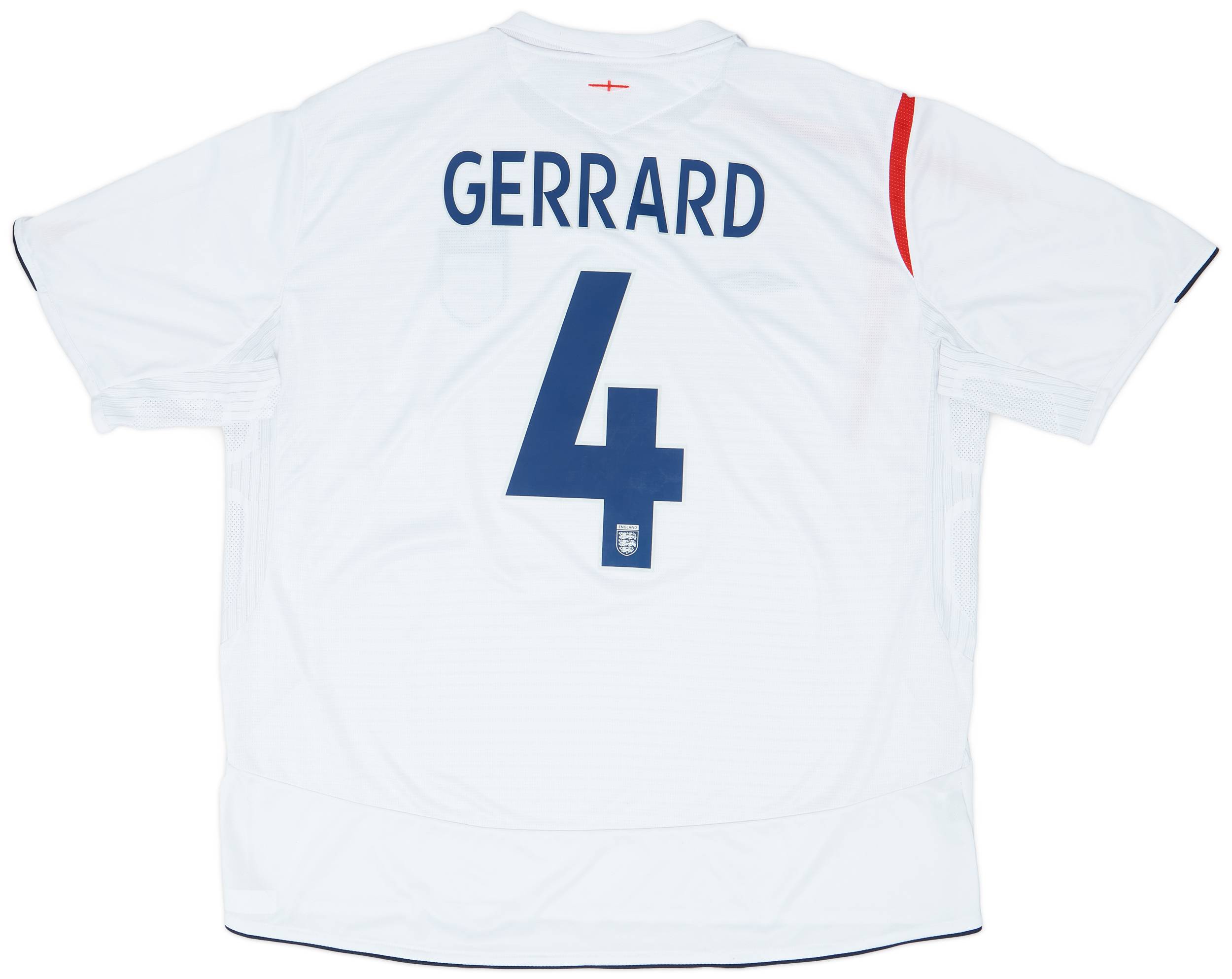 2005-07 England Home Shirt Gerrard #4 - 7/10 - (3XL)