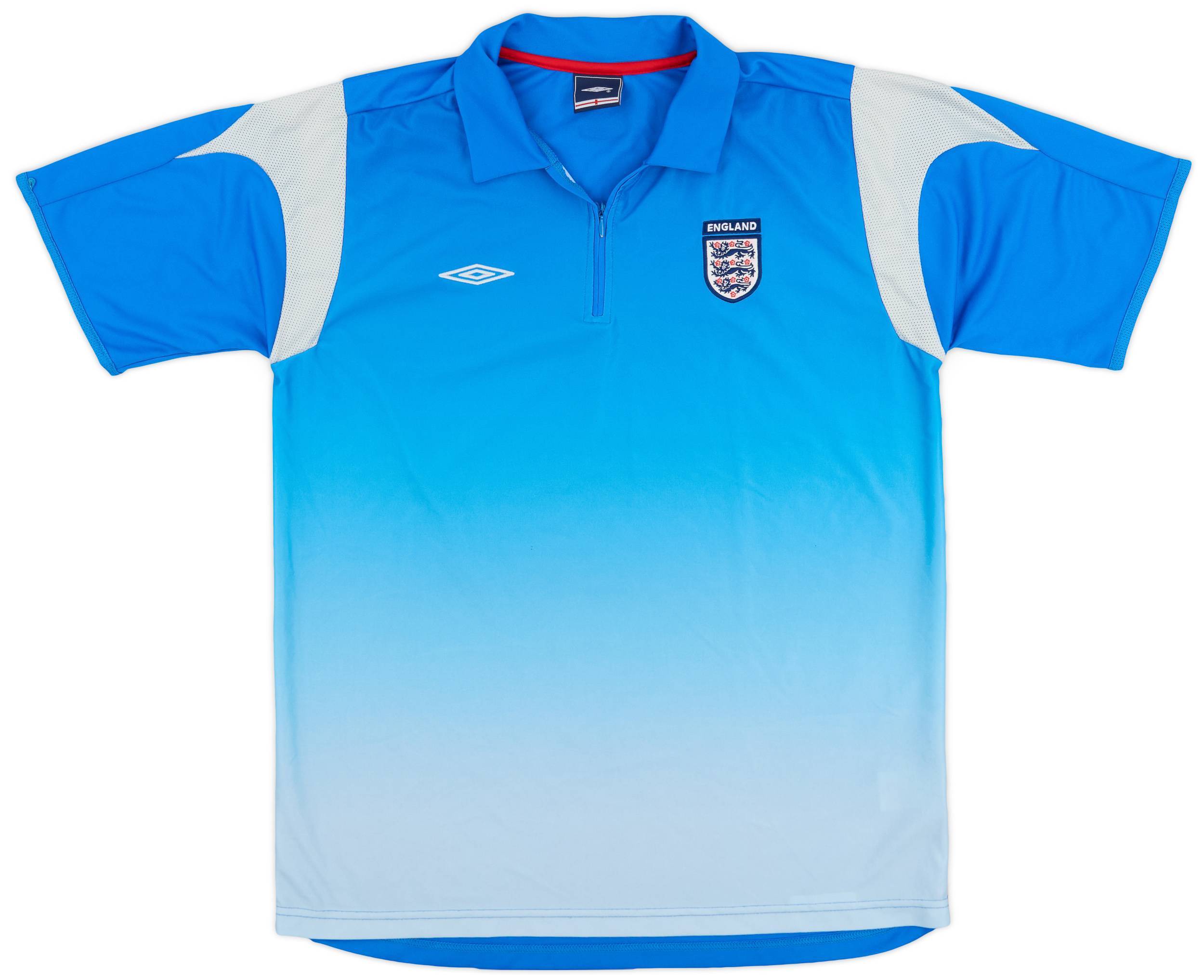2004-06 England Umbro 1/4 Zip Polo Shirt - 9/10 - (L)