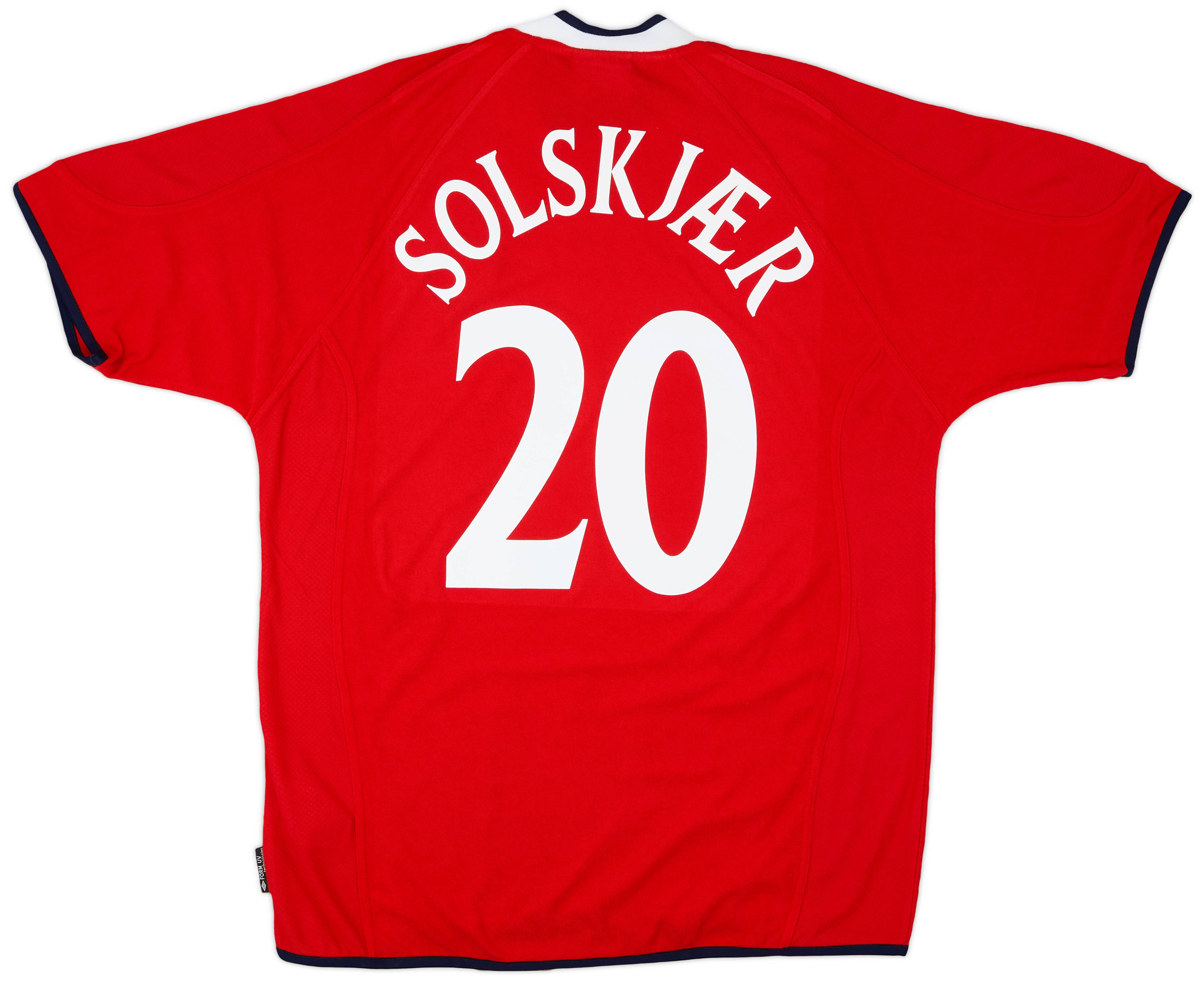 ウェア 98 Norge HOME uniform M 2000-02 Norway Home Shirt Solskjaer #20 (XL)