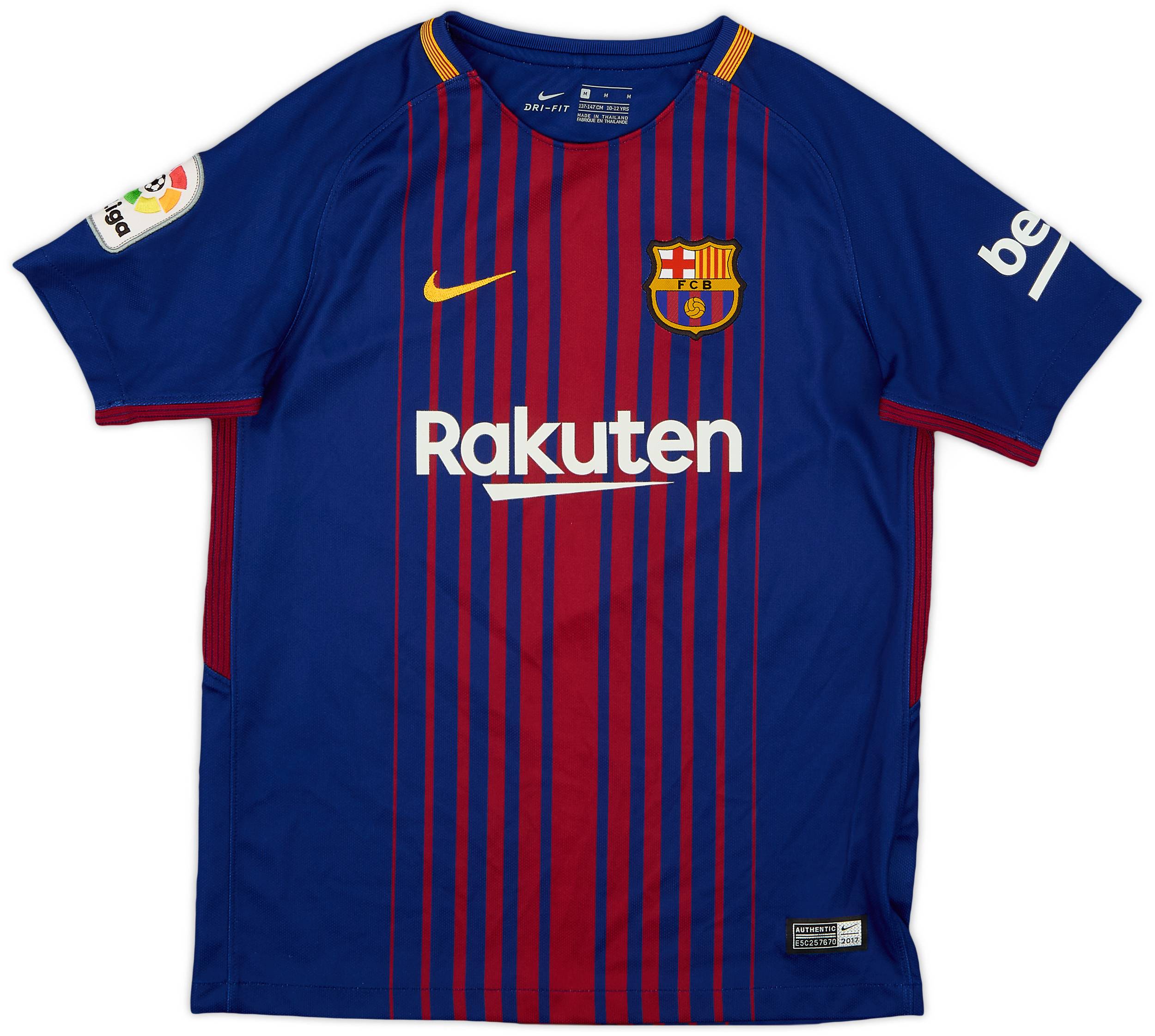 2017-18 Barcelona Home Shirt - 9/10 - (M.Boys)