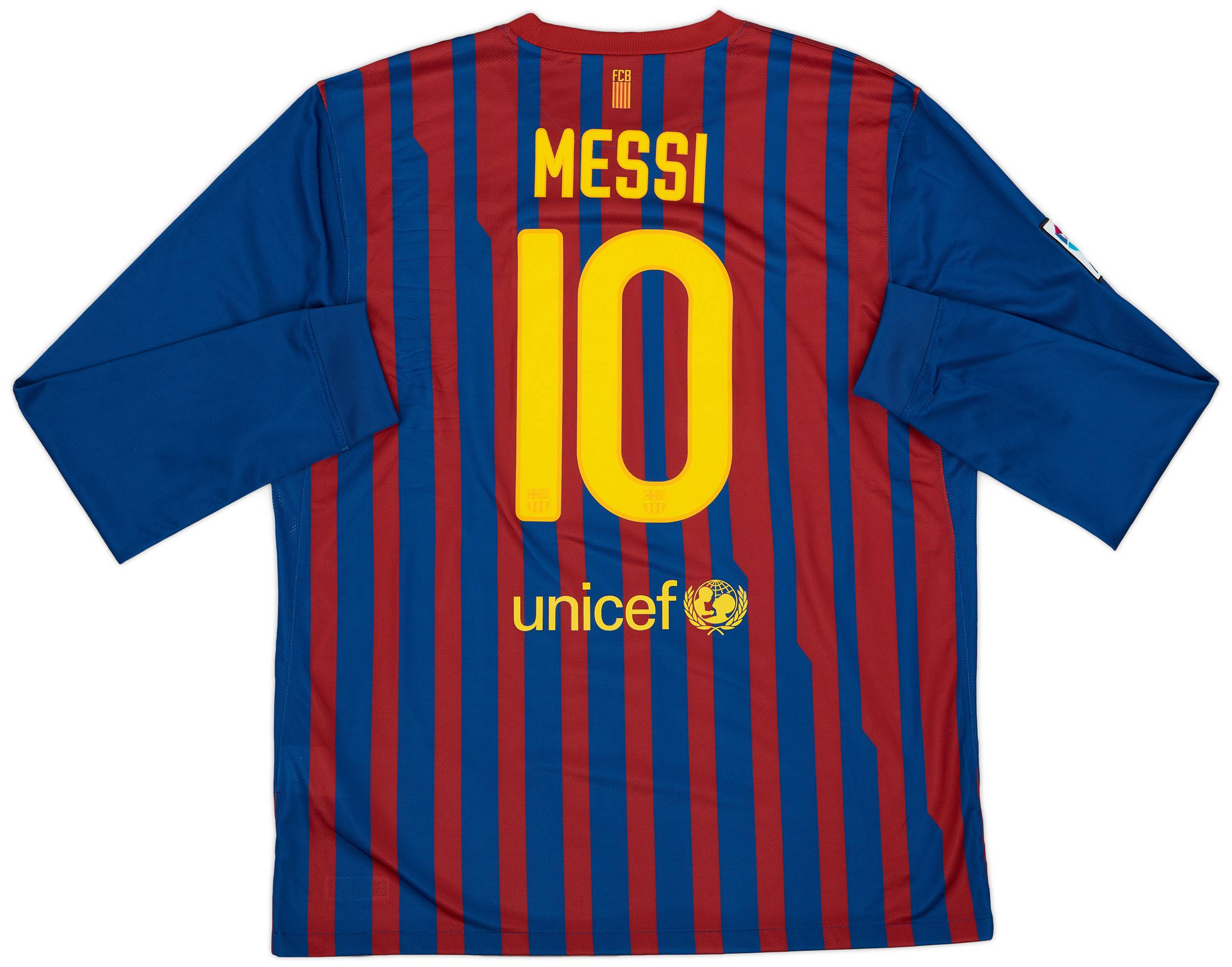 2011-12 Barcelona Home L/S Shirt Messi #10 - 9/10 - (XL)