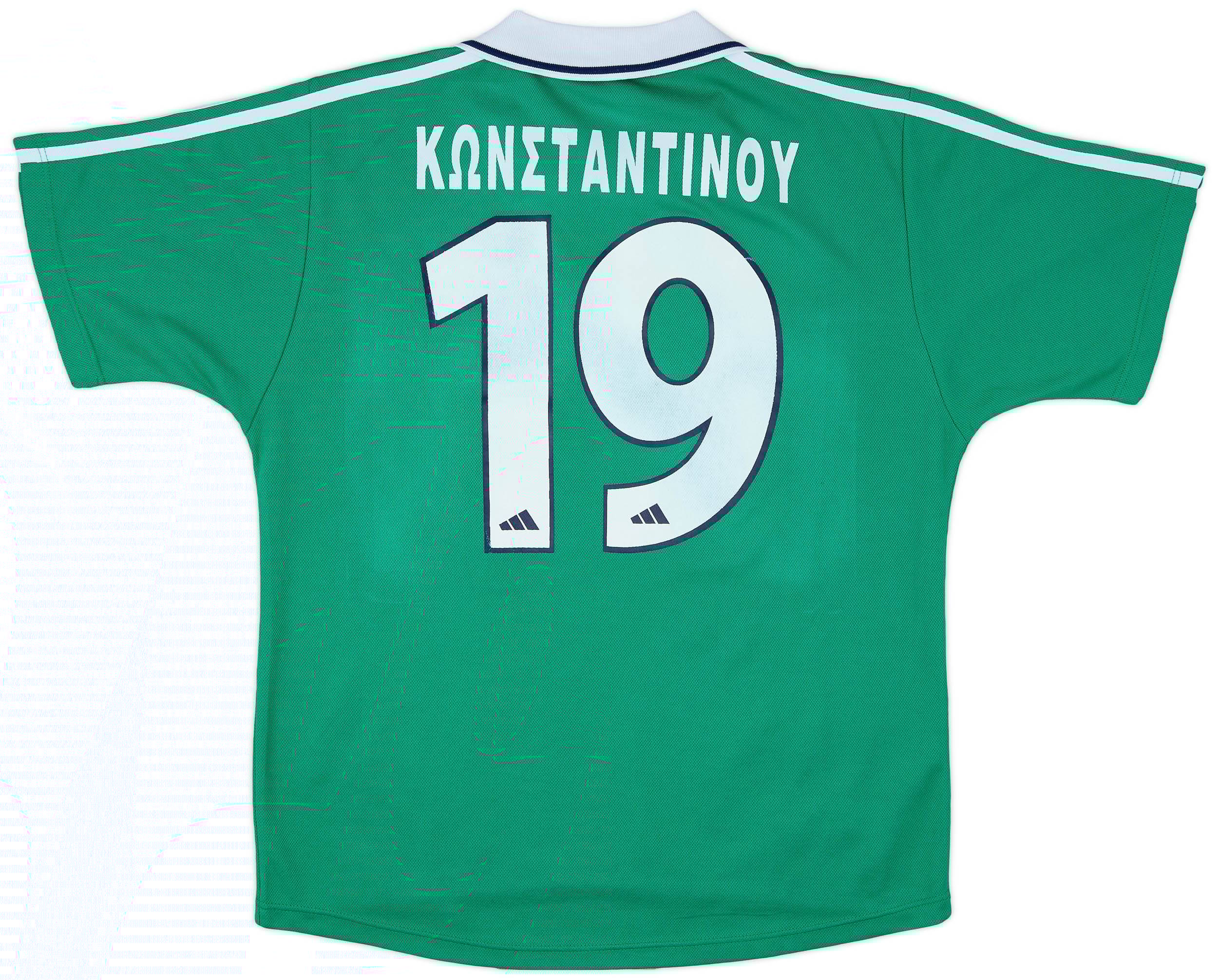 2000-01 Panathinaikos Home Shirt Konstantinou #19 - 9/10 - (S)