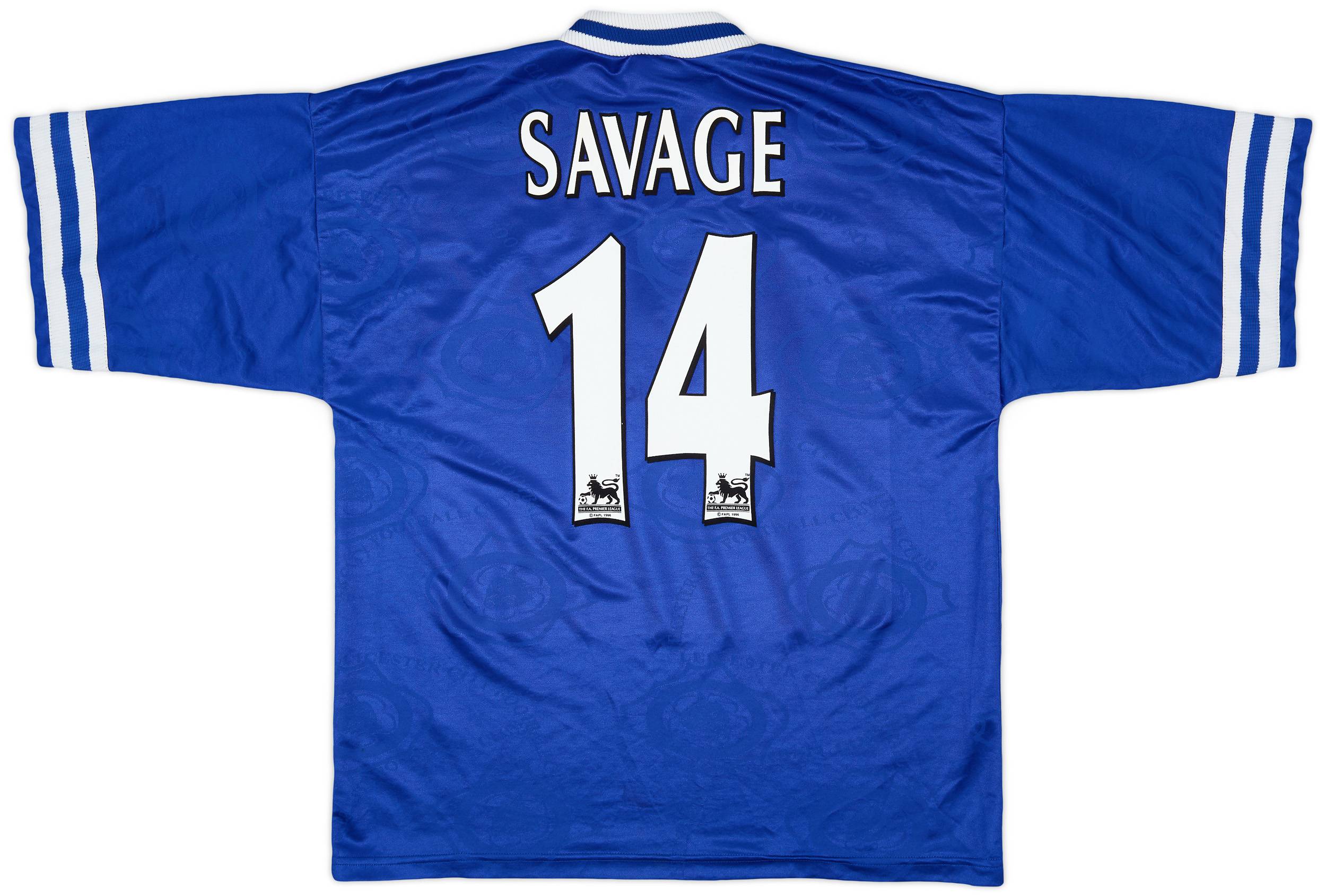 1996-98 Leicester Home Shirt Savage #14 - 7/10 - (L)