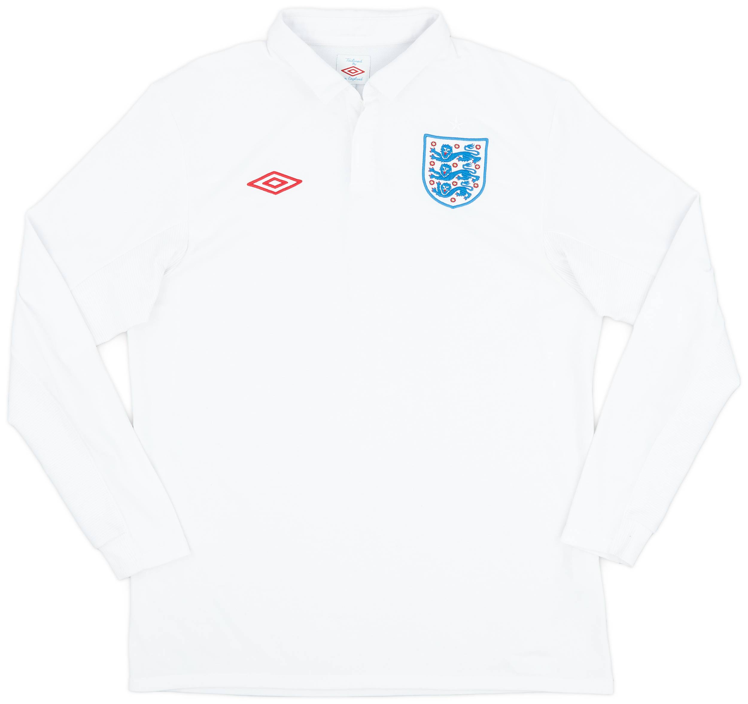 2009-10 England Home L/S Shirt - 9/10 - (L)
