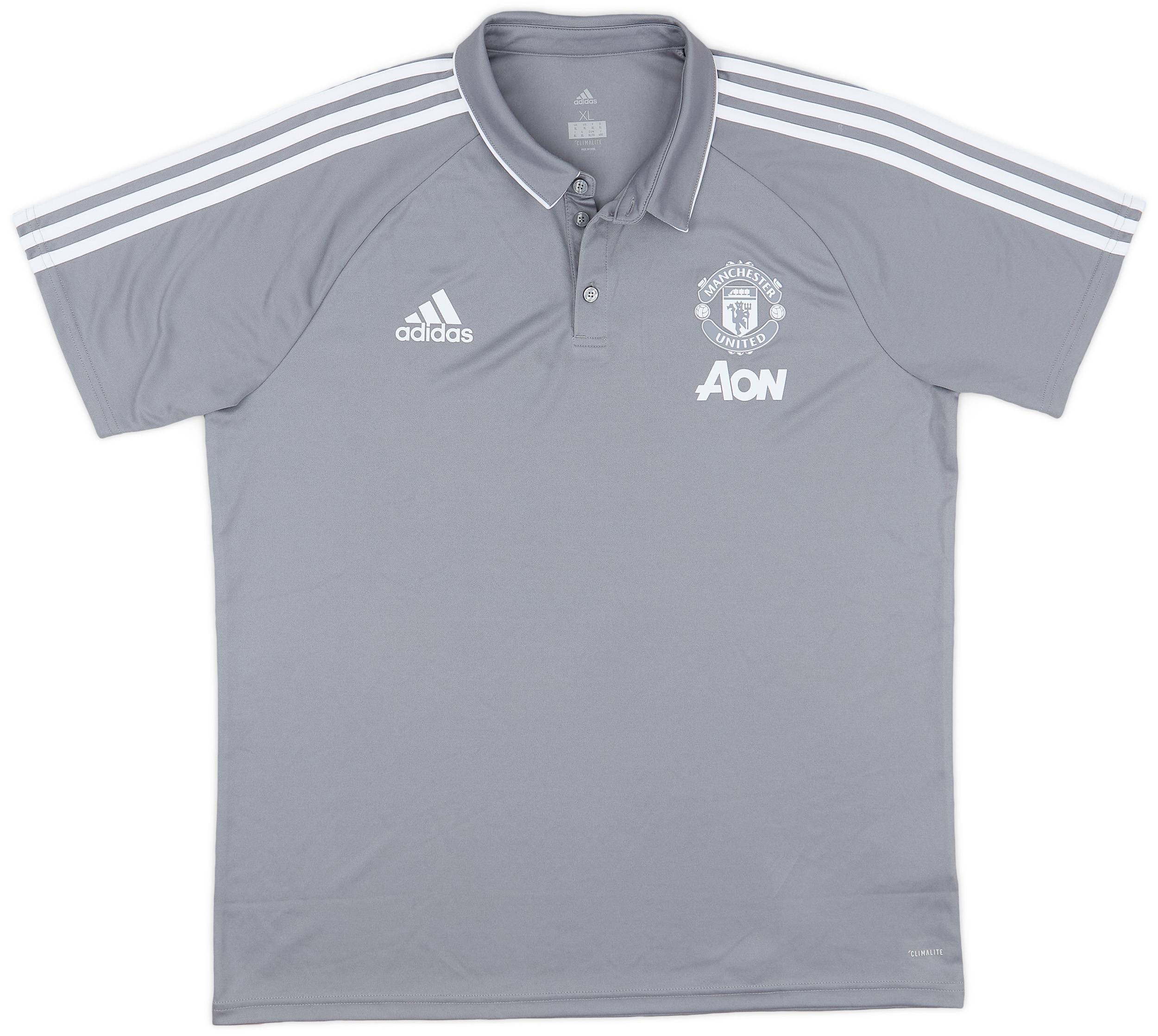 2017-18 Manchester United adidas Polo Shirt - 9/10 - (XL)